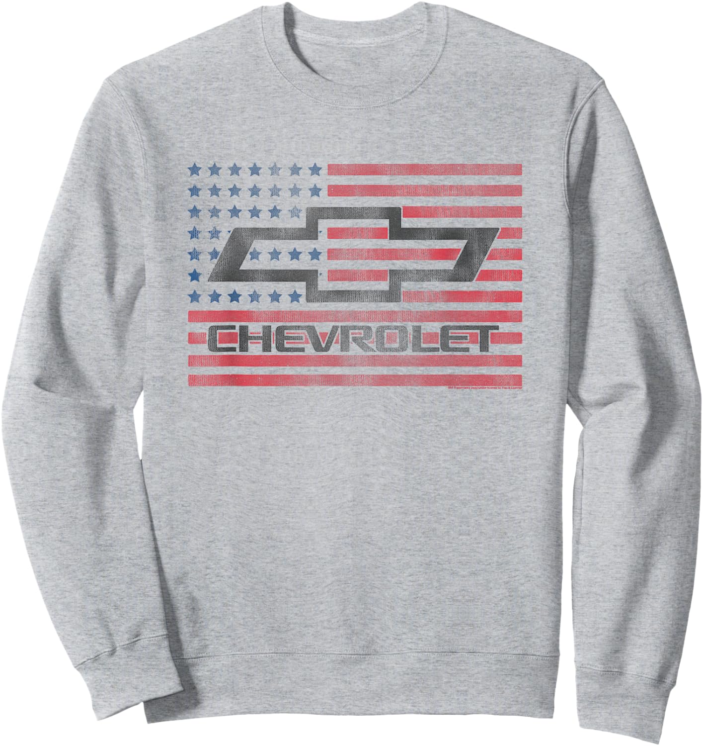 Chevrolet American Flag | #32698 Sweatshirt - Sweatshirt | Ash