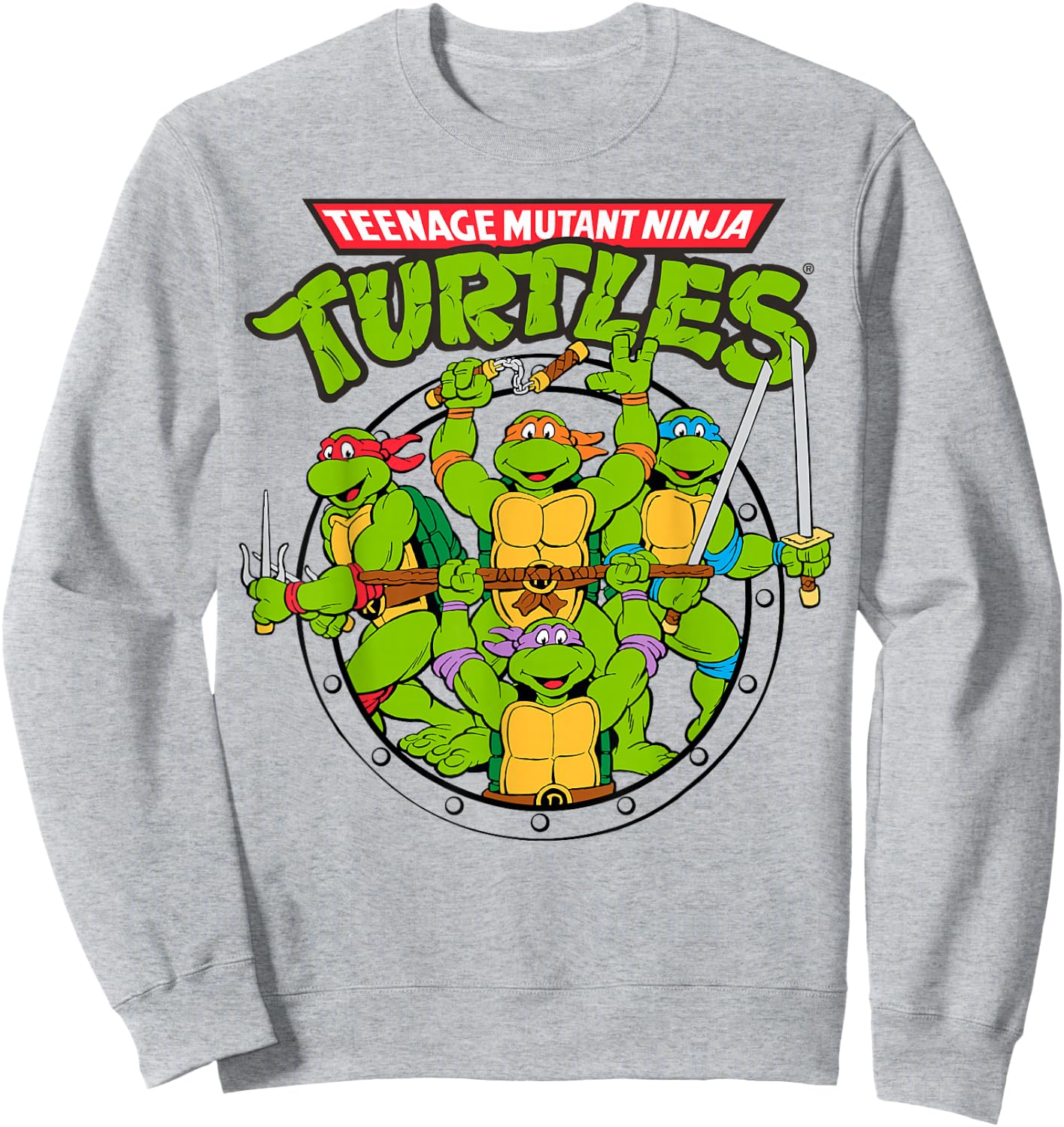 Teenage Mutant Ninja Turtles Group Action Stance Sweatshirt - Sweatshirt | Ash