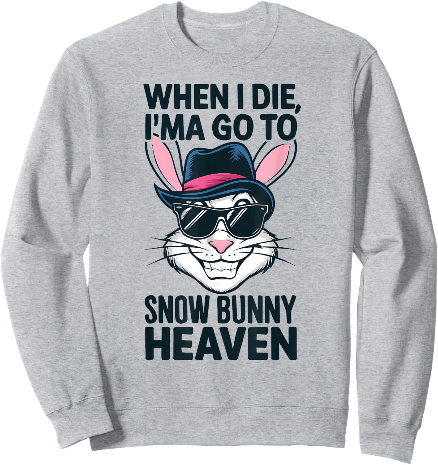 Lounge King Clothing Snow Bunny Heaven Sweatshirt - Sweatshirt | Ash
