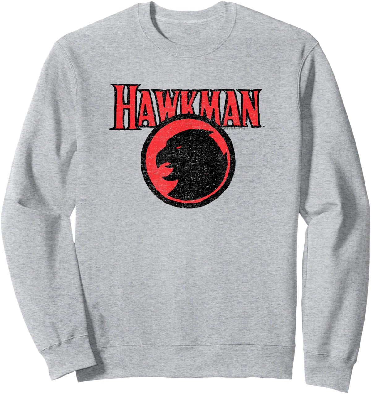 Justice League Rough Hawkman Logo Sweatshirt - Sweatshirt | Ash