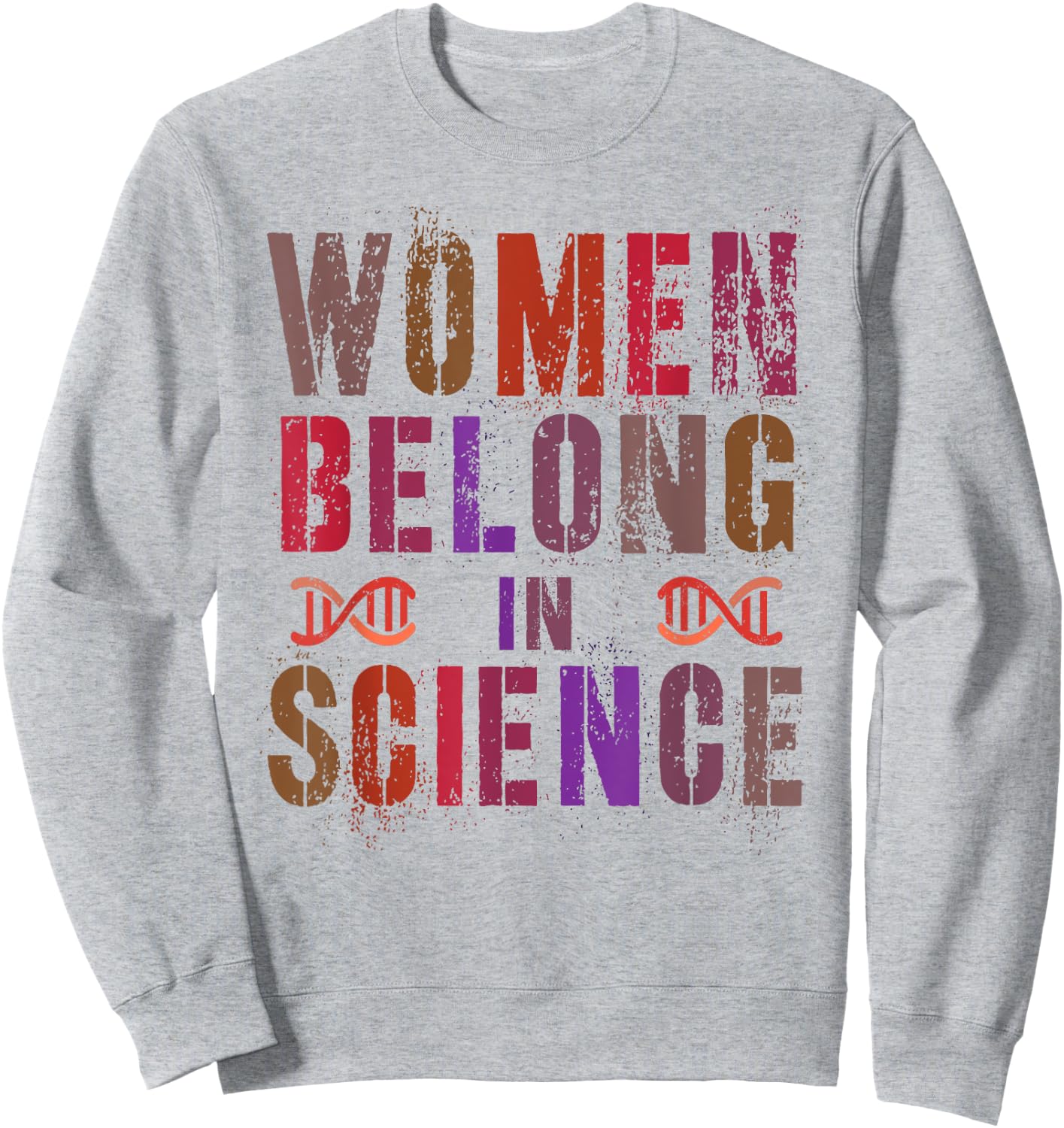 Girls WOMEN BELONG In SCIENCE Pink Technology Squad Engineer Sweatshirt - Sweatshirt | Ash