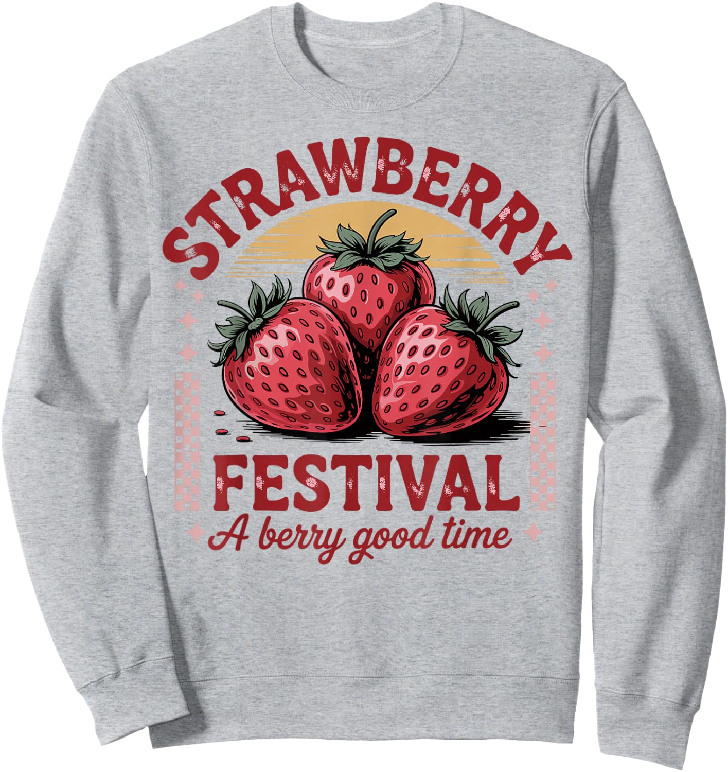 Strawberry Festival Retro Summer Fruit Vintage vibes woman Sweatshirt - Sweatshirt | Ash