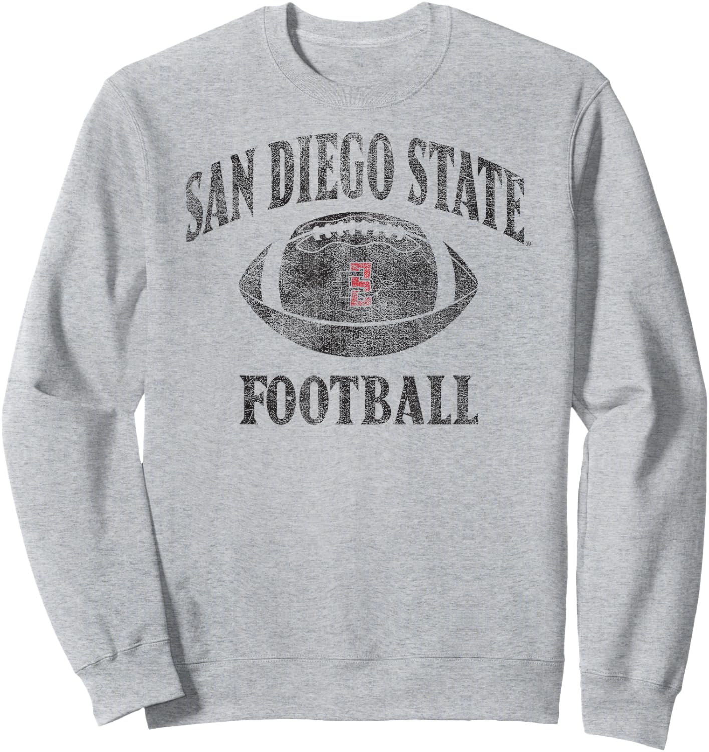 San Diego State Aztecs Football Intensity White Sweatshirt - Sweatshirt | Ash