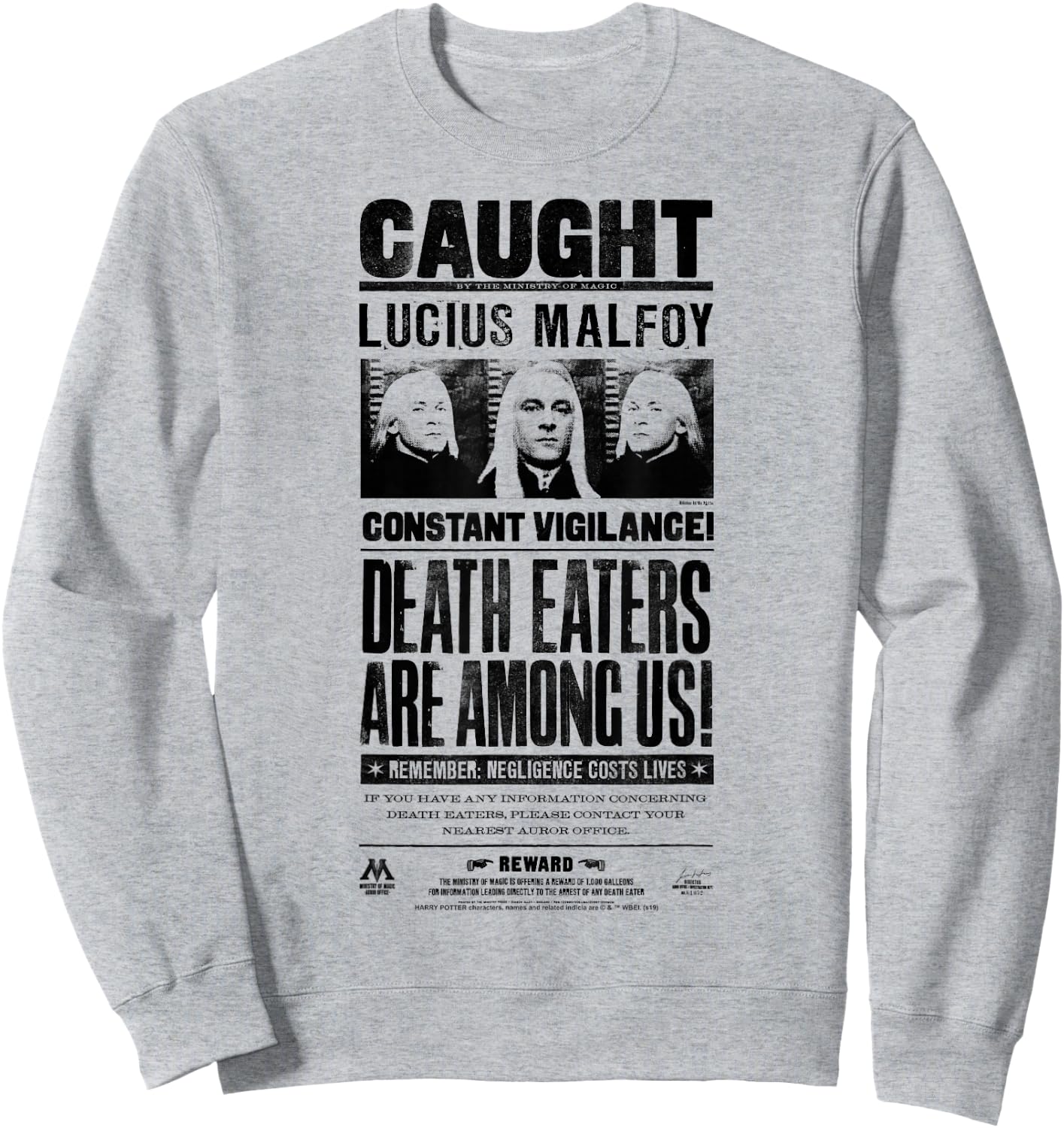 Harry Potter Lucius Malfoy Caught Poster Sweatshirt - Sweatshirt | Ash