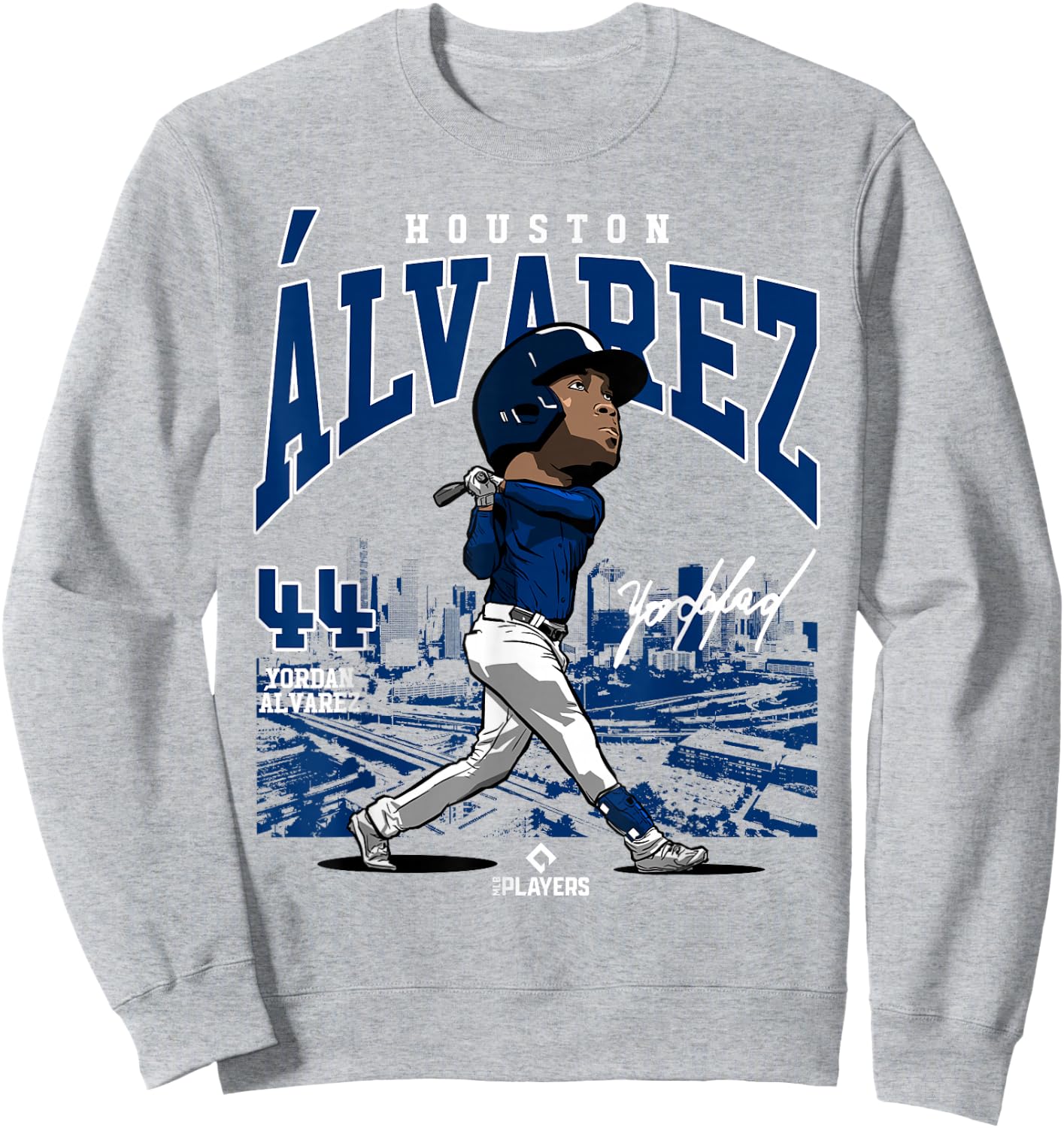 Yordan Alvarez | Houston Baseball MLB Players | MLBALV4051-S Sweatshirt - Sweatshirt | Ash