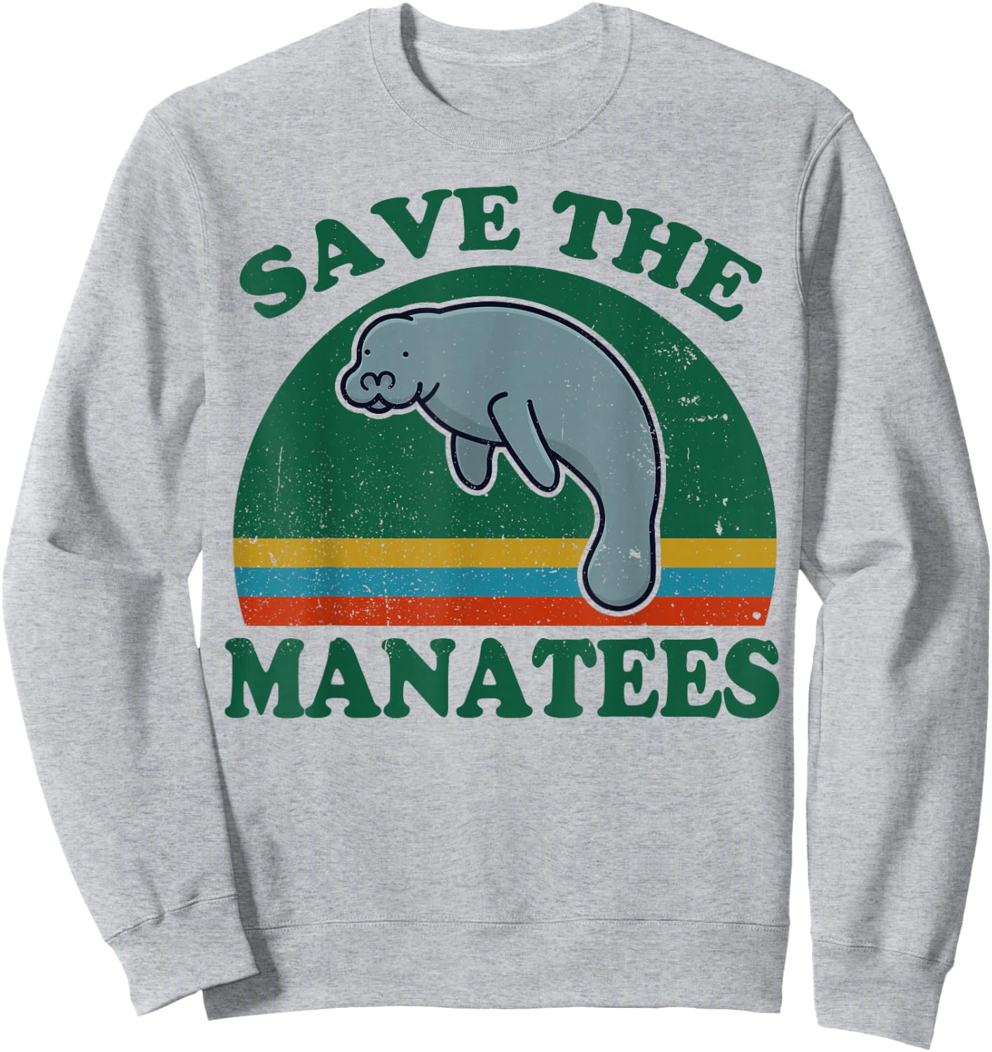 Manatee-Shirt Save The Manatee Funny Chubby Mermaid Gift Sweatshirt - Sweatshirt | Ash