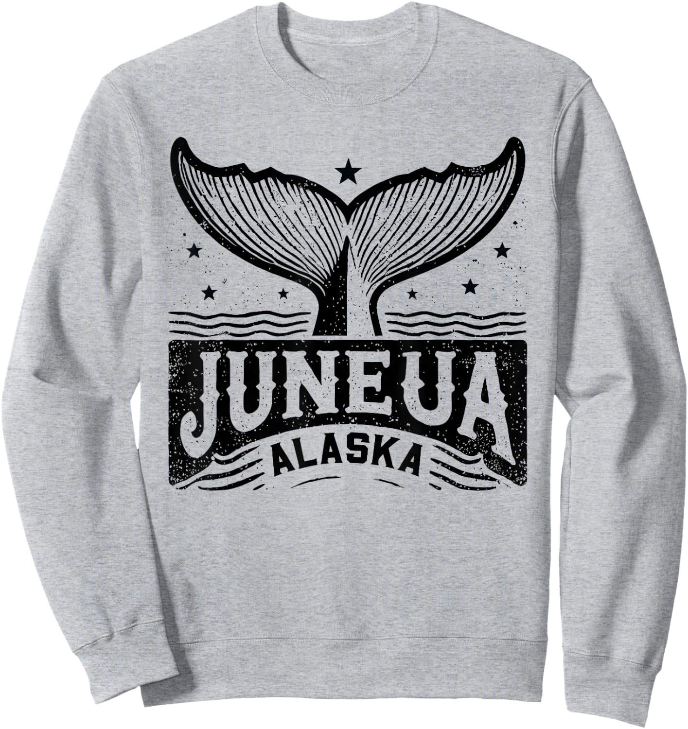 Juneau Alaska Whale Tail Wildlife Adventure Alaskan Sweatshirt - Sweatshirt | Ash