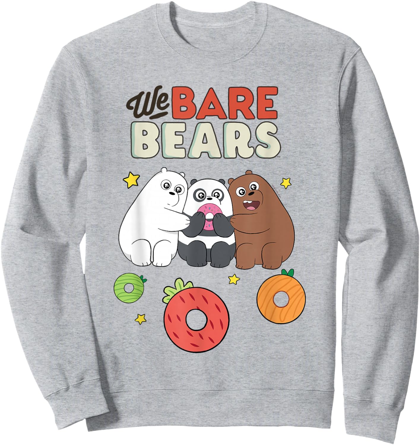 We Bare Bears Love Colorful Donuts Funny Cartoon Sweatshirt - Sweatshirt | Ash