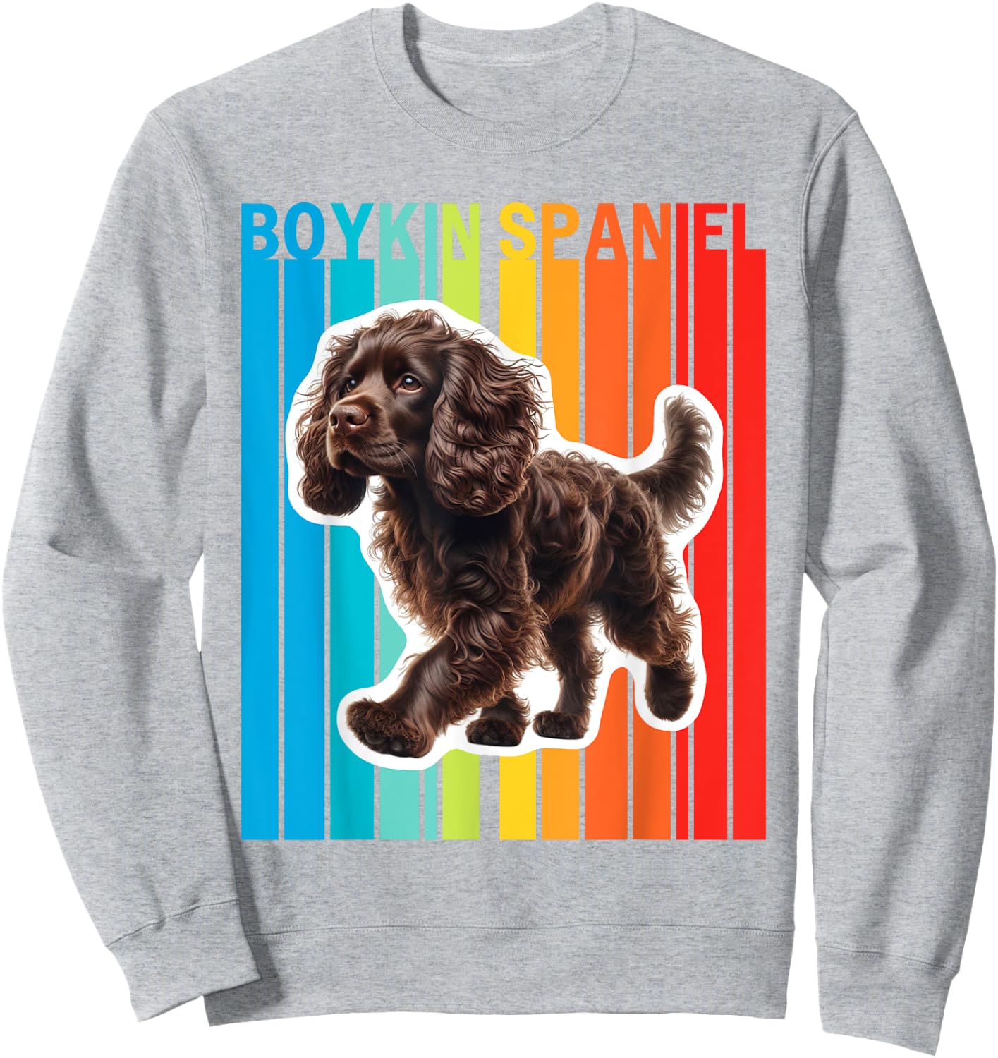 Colorful Boykin Spaniel Sweatshirt - Sweatshirt | Ash