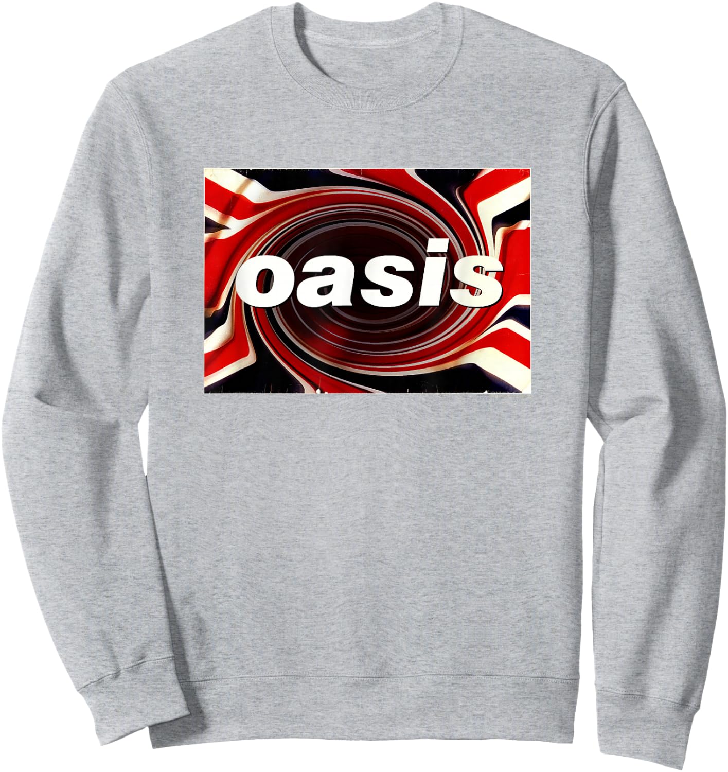 Oasis – Union Jack Logo Sweatshirt - Sweatshirt | Ash