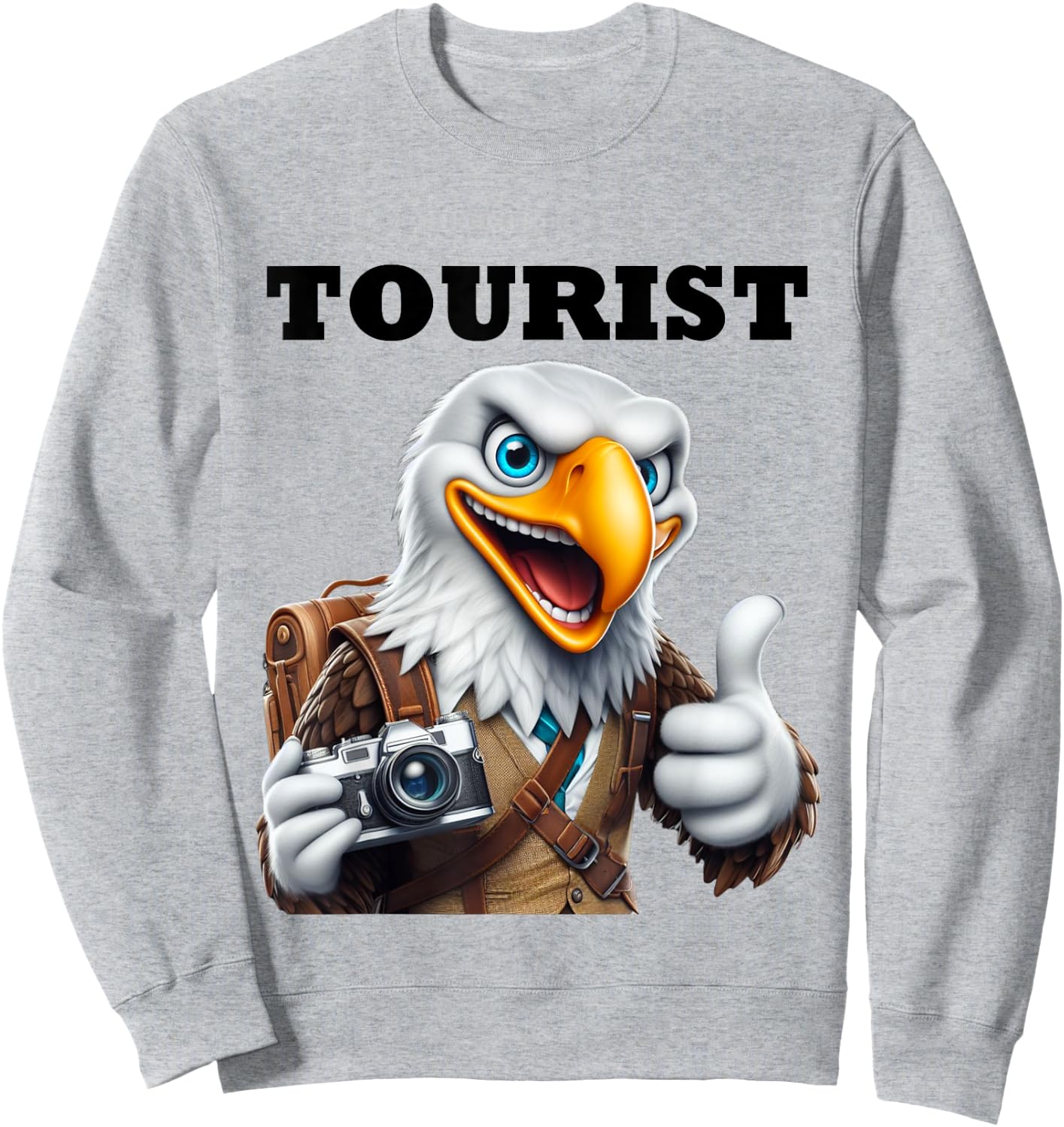 Tourist Eagle Family Men Women Boys Girls Child Kids Adult Sweatshirt - Sweatshirt | Ash