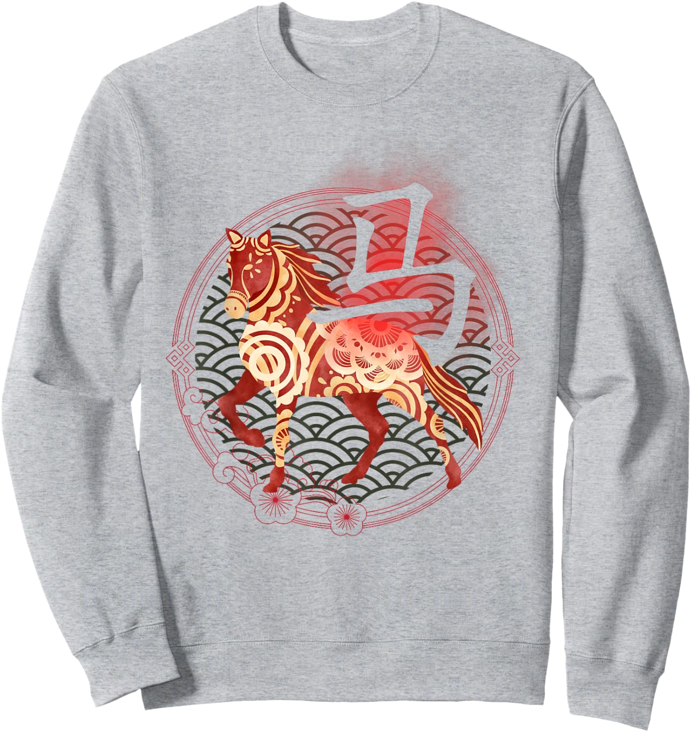 Chinese Lunar New Year Of The Horse 2026 Vietnamese Tet Sweatshirt - Sweatshirt | Ash