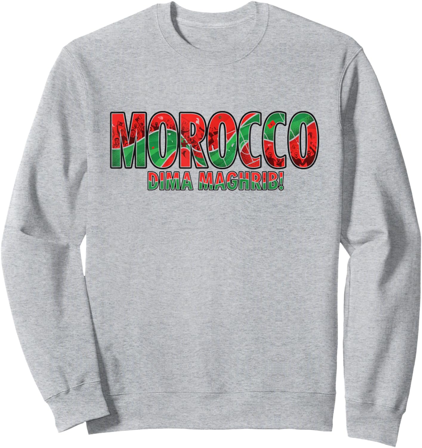 Maroc Dima Maghrib Maillot de Supporter de Football 2026 Sweatshirt - Sweatshirt | Ash