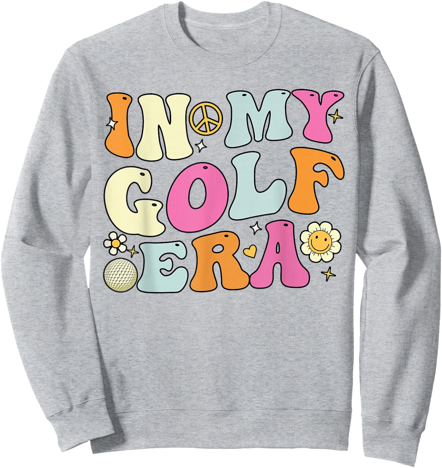 In My Golf Era, Cute Groovy Golf Player Sweatshirt - Sweatshirt | Ash