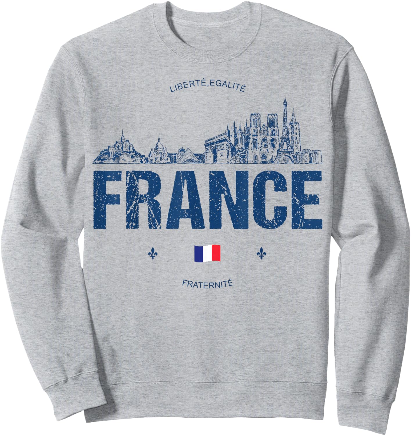 France Souvenir Travel , Small, White Sweatshirt - Sweatshirt | Ash