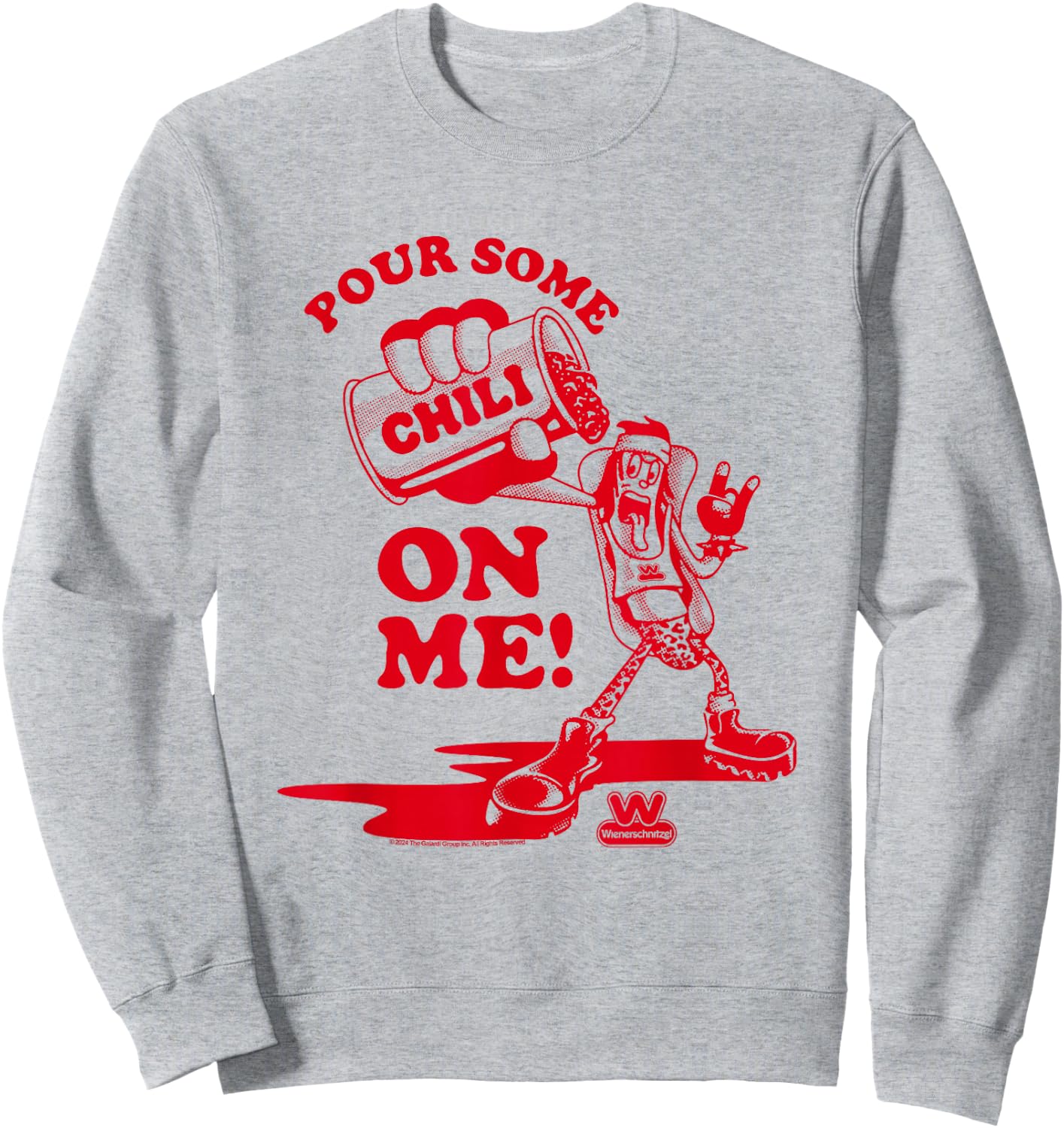 Wienerschnitzel Pour Some Chili On Me! TDO Vintage Sweatshirt - Sweatshirt | Ash