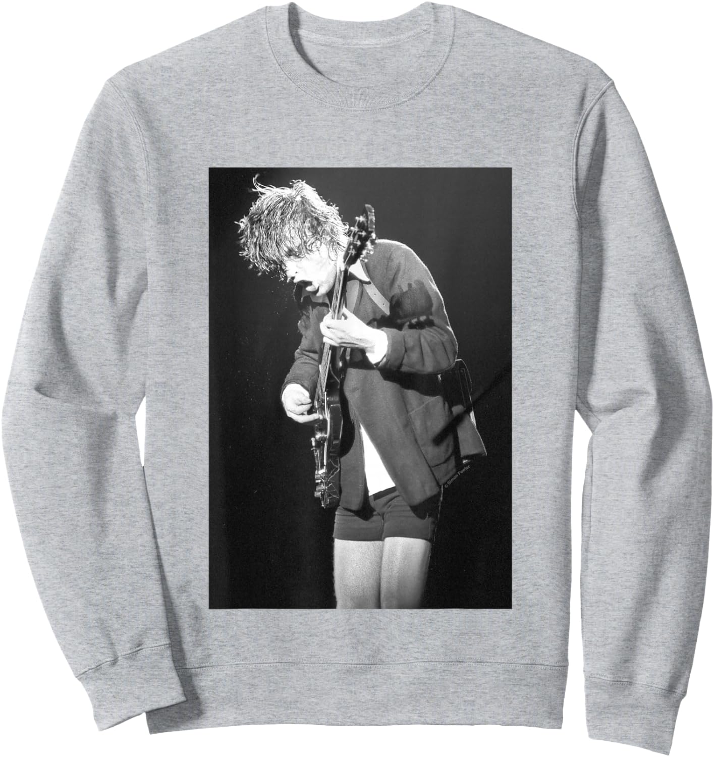 Angus Young Of ACDC Live By Simon Fowler Sweatshirt - Sweatshirt | Ash