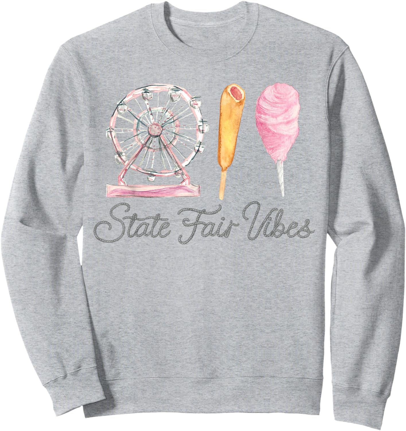 State Fair Vibes, Fair Themed Birthday, Rodeo Outfit Sweatshirt - Sweatshirt | Ash