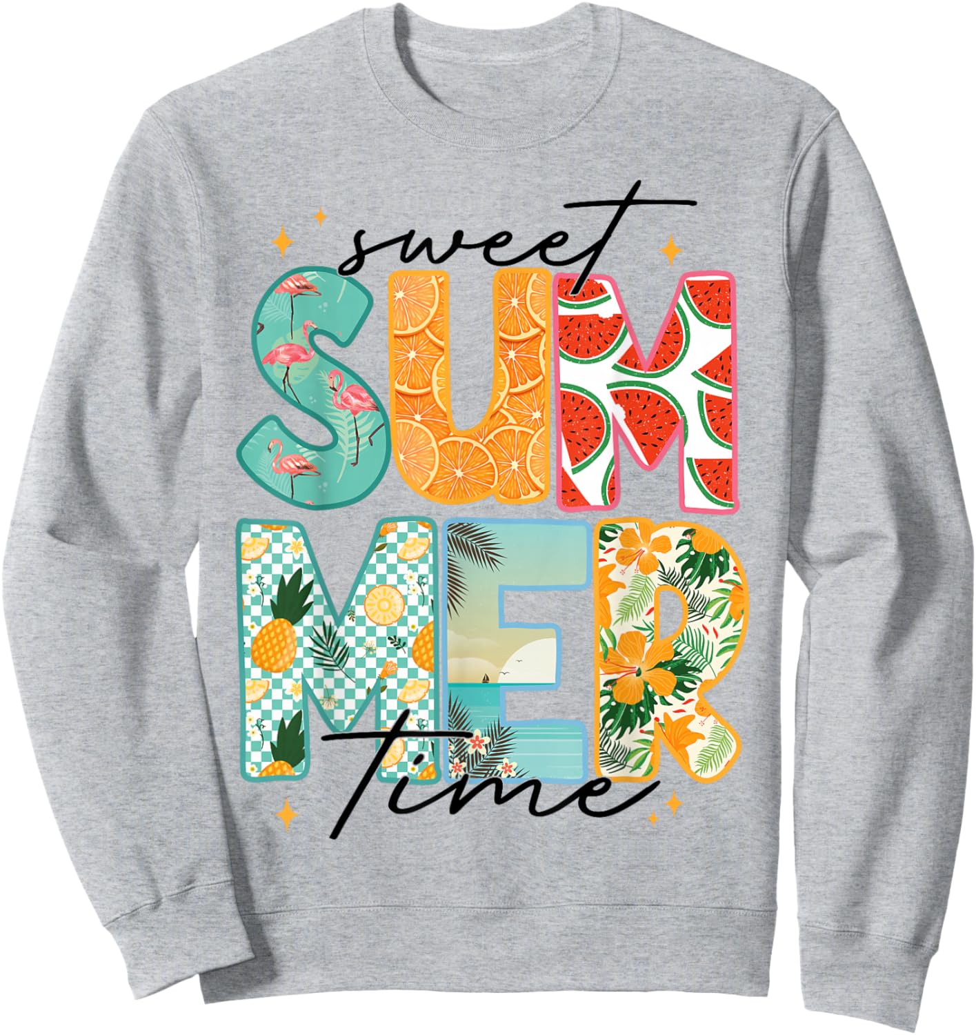 Sweet Summer Time Funny Summer Vacation Beach Sweatshirt - Sweatshirt | Ash