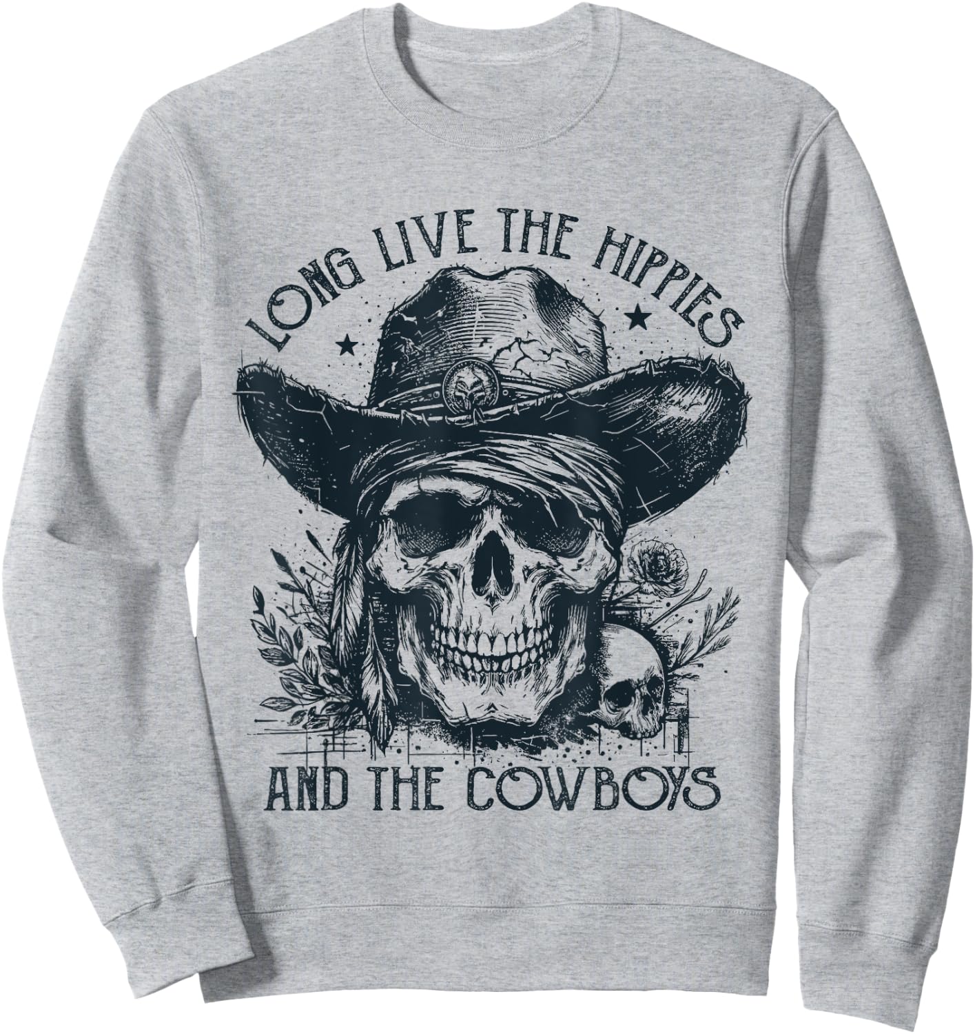 Long Live The Hippies And The Cowboys Country Sweatshirt - Sweatshirt | Ash