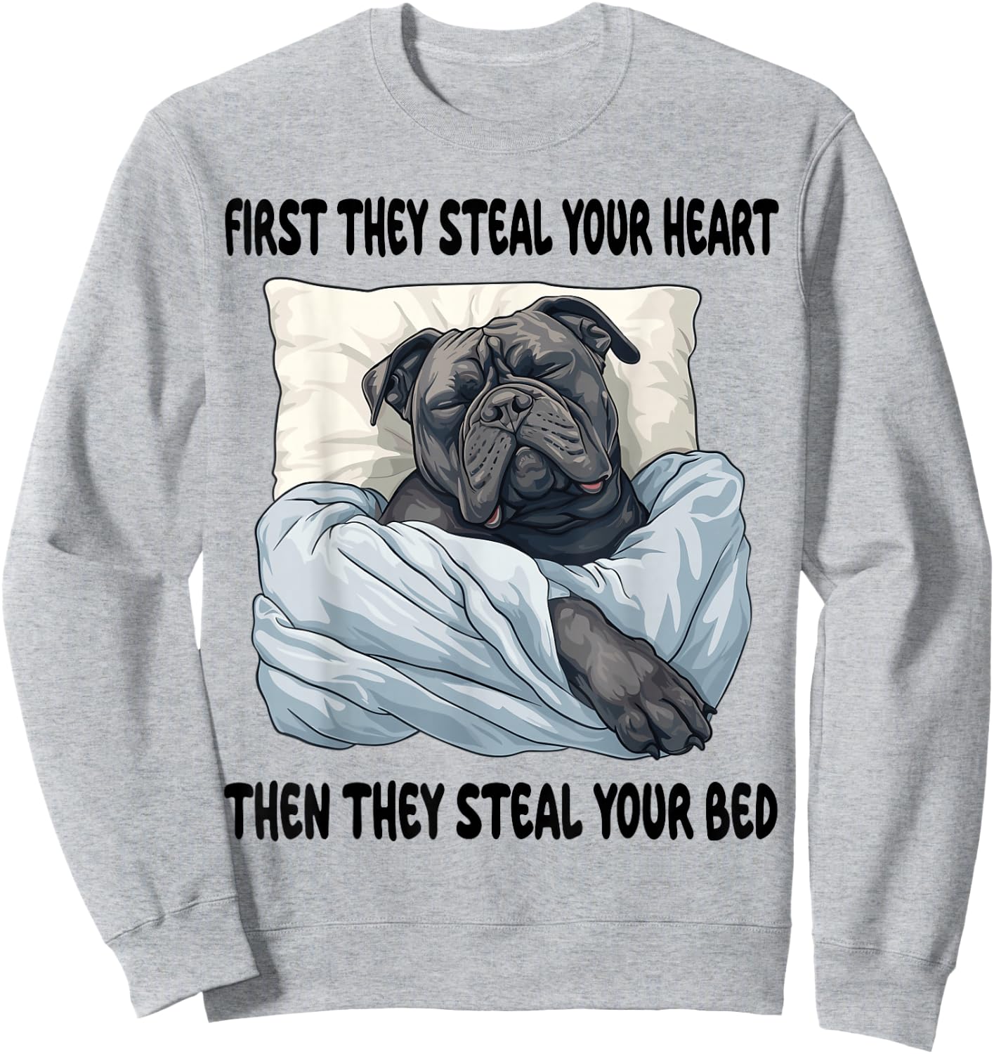 Cane Corso Sleeping Pajamas Nightgown Sweatshirt - Sweatshirt | Ash