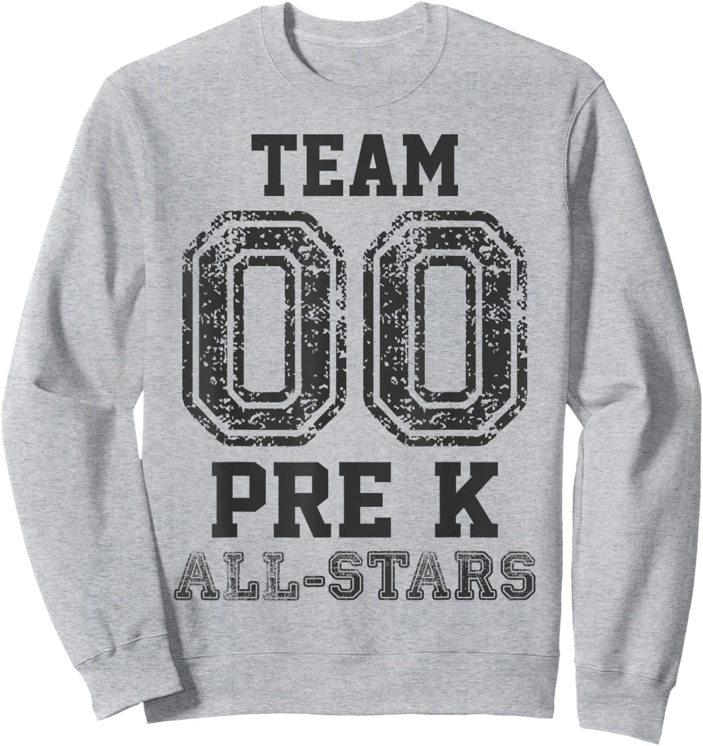 Preschool Team Pre-K All-Stars Sports Baseball Jersey Sweatshirt - Sweatshirt | Ash