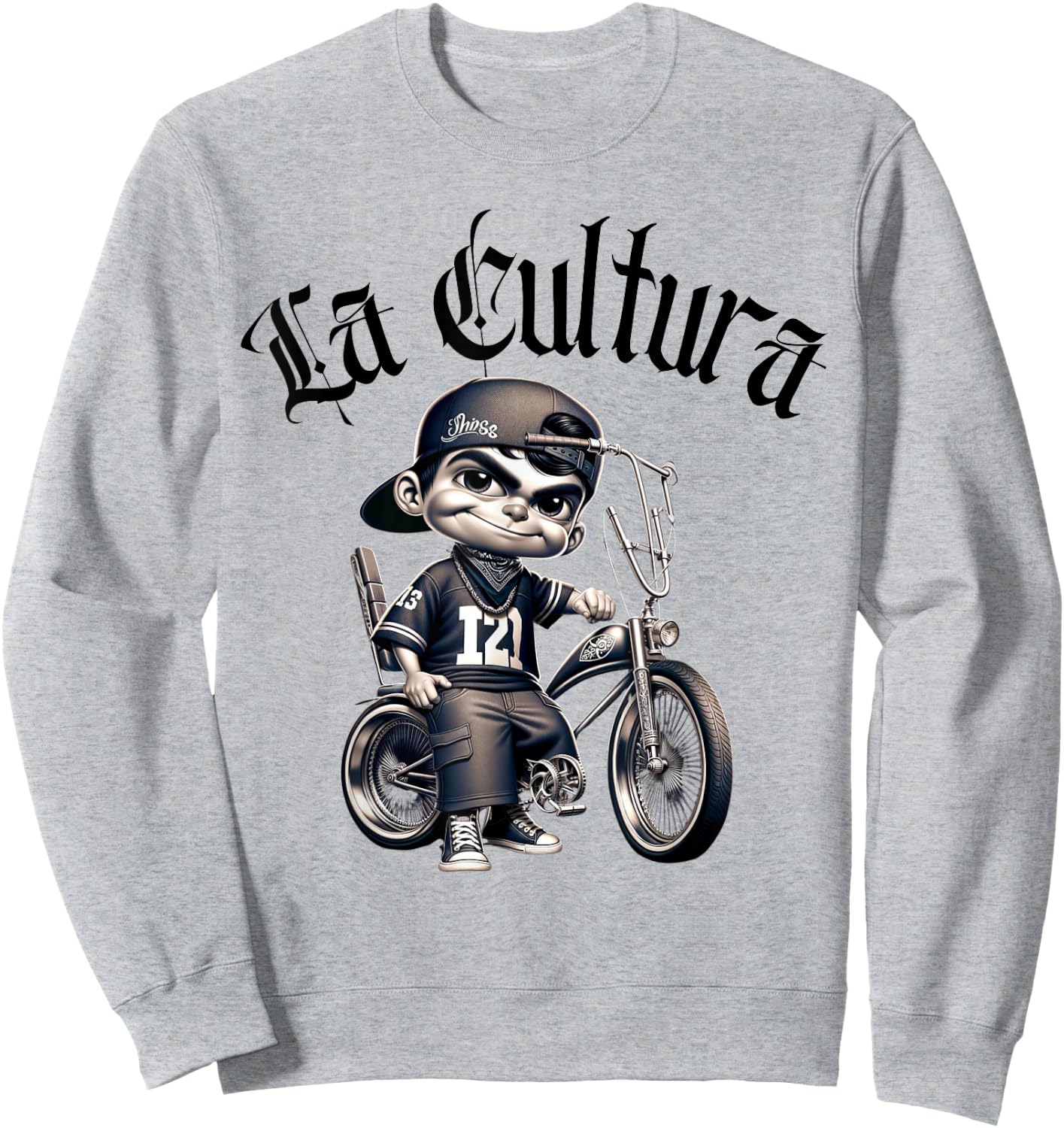 Chicano Mexican Hispanic Bike Show Lowrider Bike La Cultura Sweatshirt - Sweatshirt | Ash