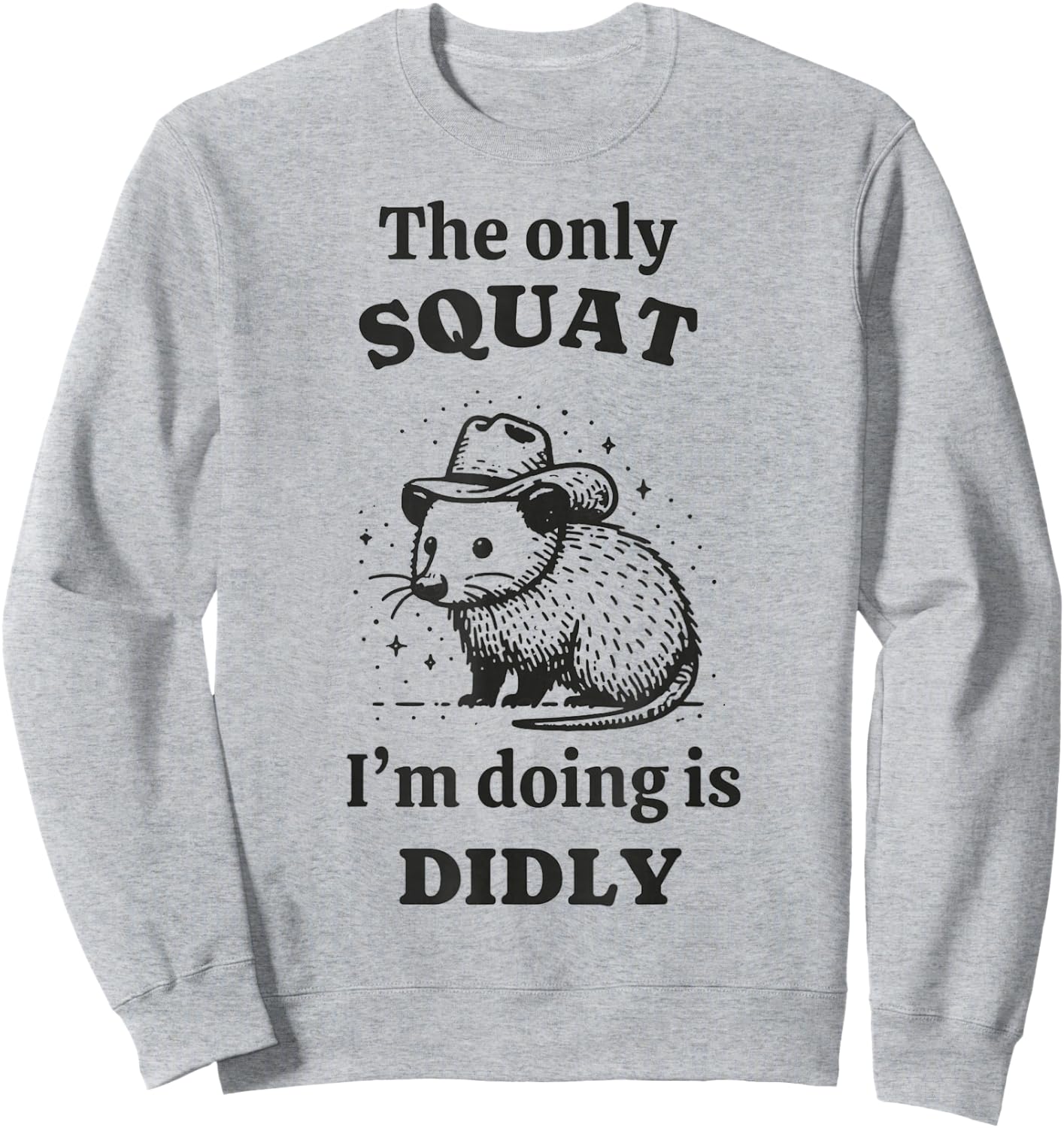 Rat The only squat I'm doing is didly Sweatshirt - Sweatshirt | Ash