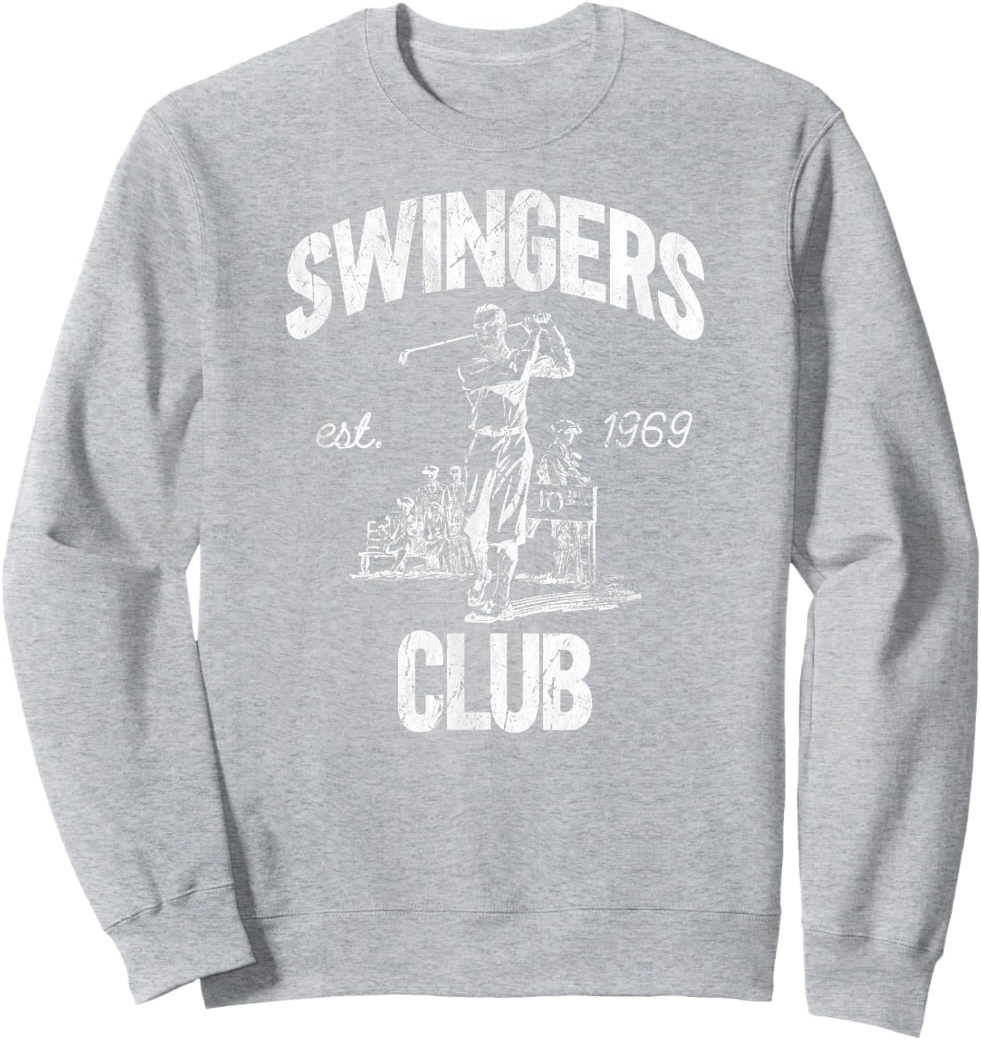 Swingers Club golf clubs funny golf Sarcastic Golfing men Sweatshirt - Sweatshirt | Ash
