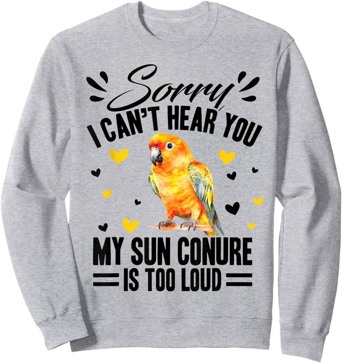 Sun Conure Bath Sunconure Sun Conure Food Sun Conures Sweatshirt - Sweatshirt | Ash
