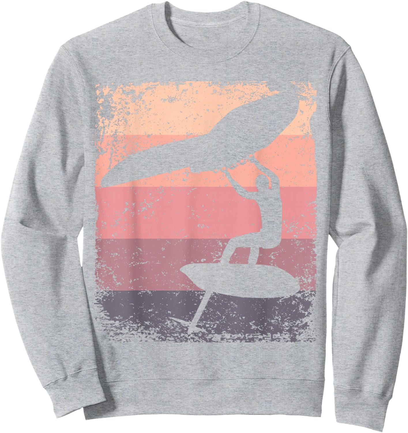 Wing Foil Wingsurfing Retro Men Foil Wing Sweatshirt - Sweatshirt | Ash