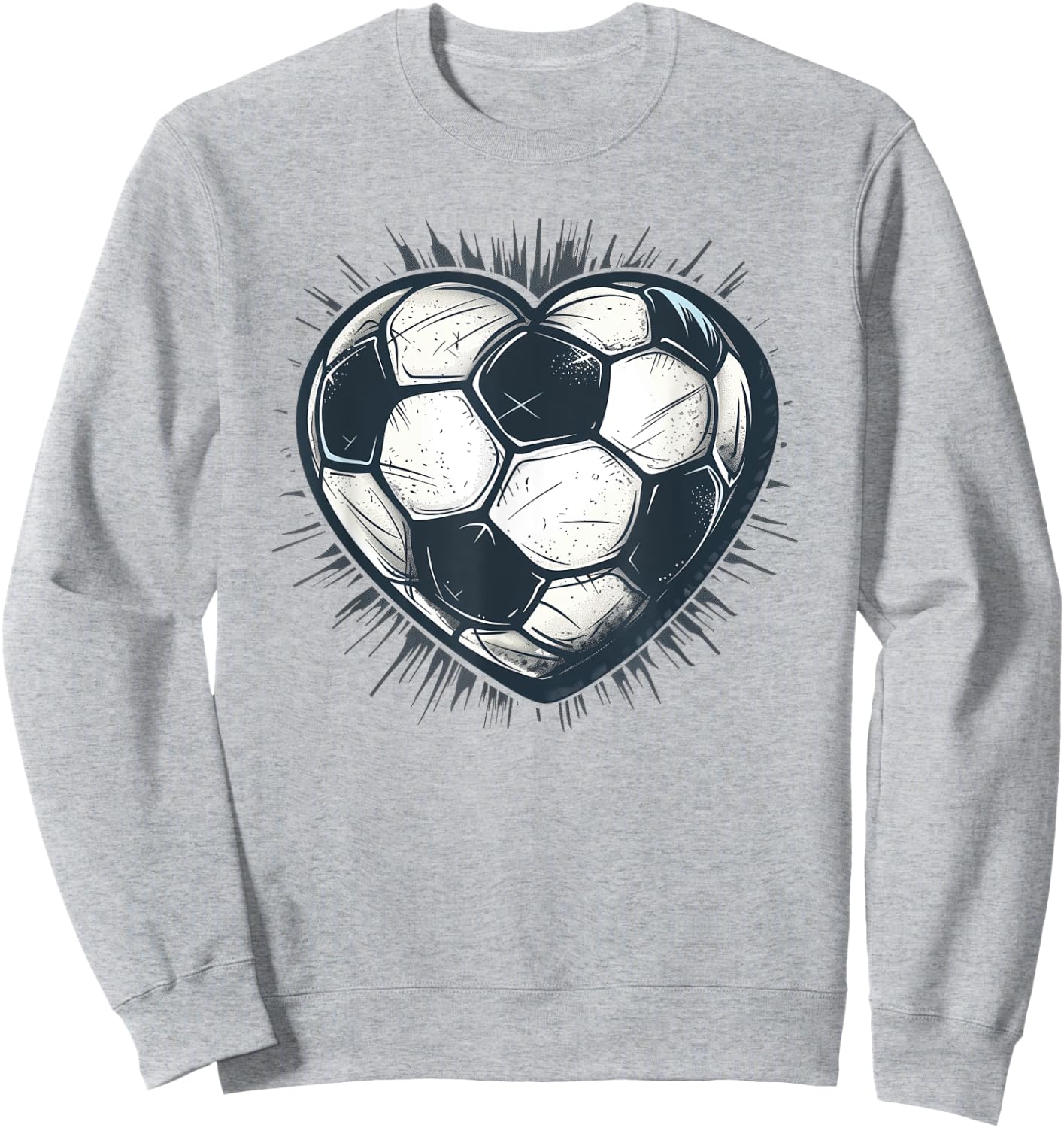 Soccer Ball Heart Sweatshirt - Sweatshirt | Ash
