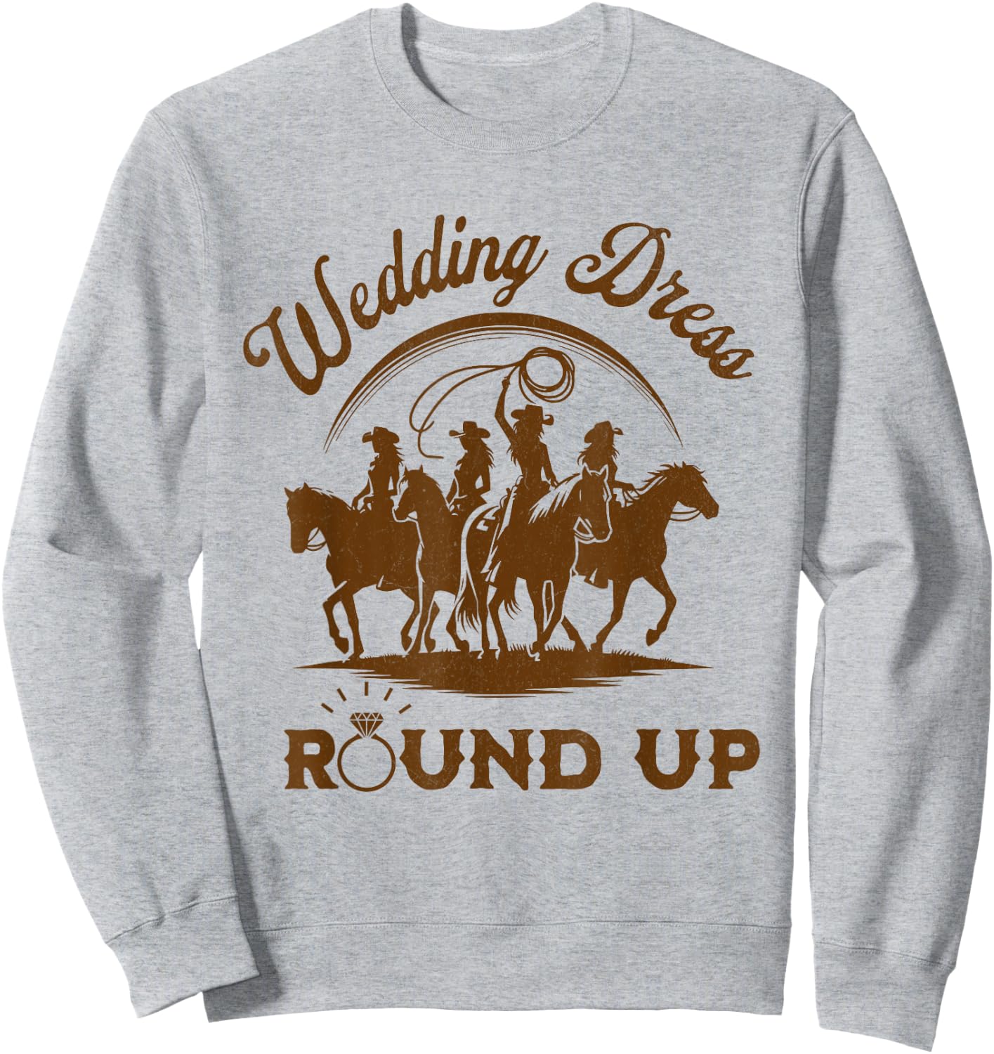 Country Western Wedding Dress Shopping Shirt Bridal Party Women Sweatshirt - Sweatshirt | Ash