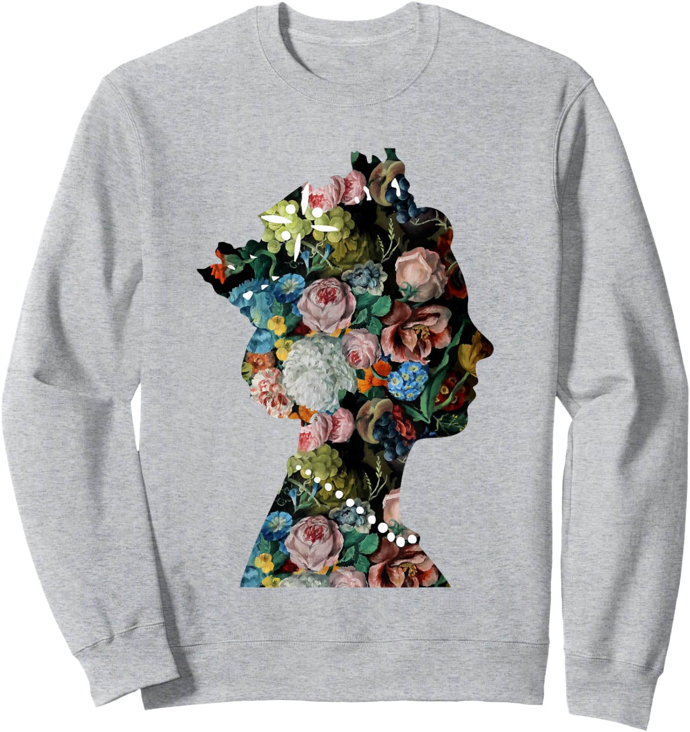 The Queen's Platinum Jubilee 2022 70th Anniversary Flower Sweatshirt - Sweatshirt | Ash