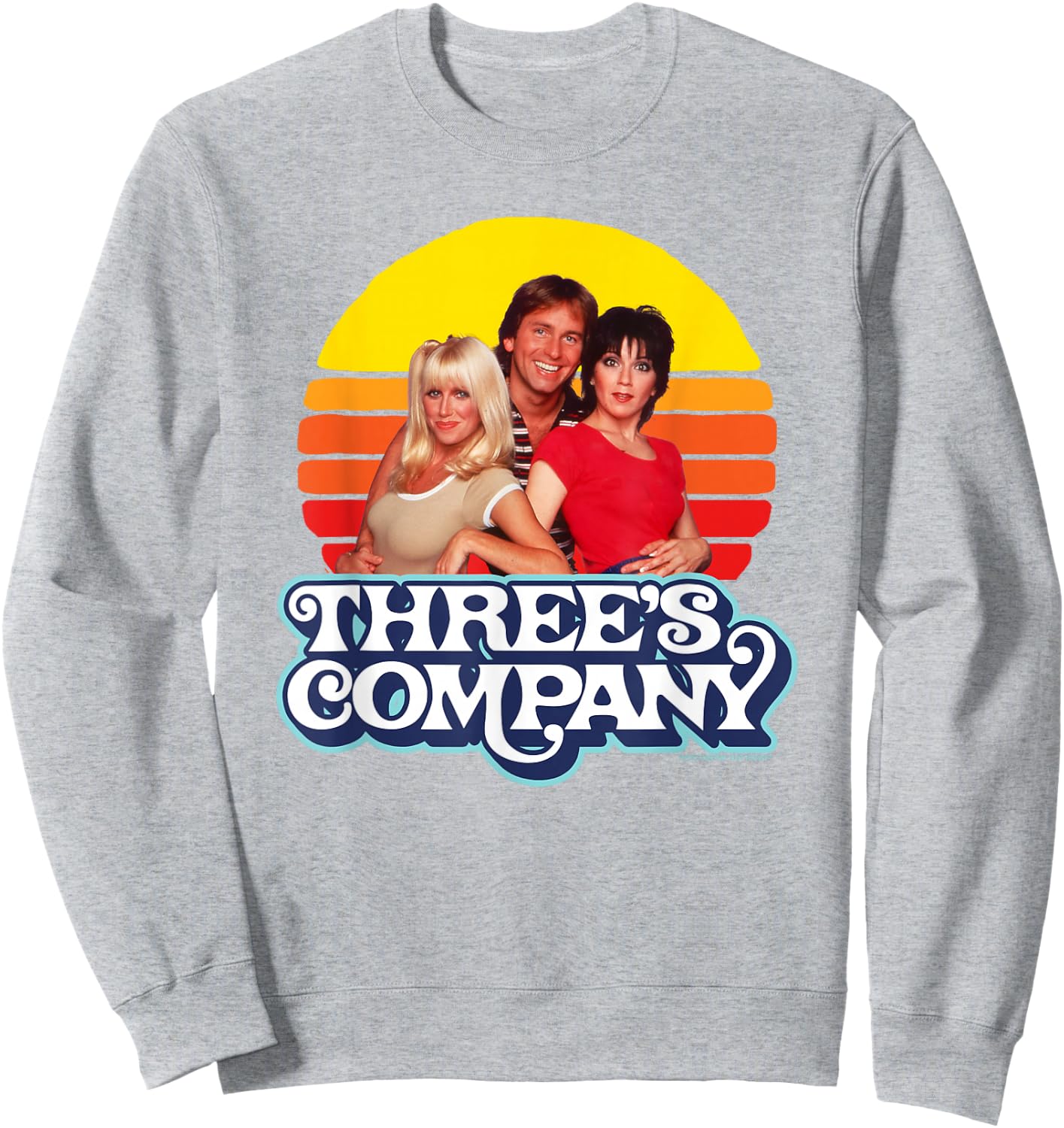 Three's Company Vintage Eighties Sunset Jack Chrissy Janet Sweatshirt - Sweatshirt | Ash