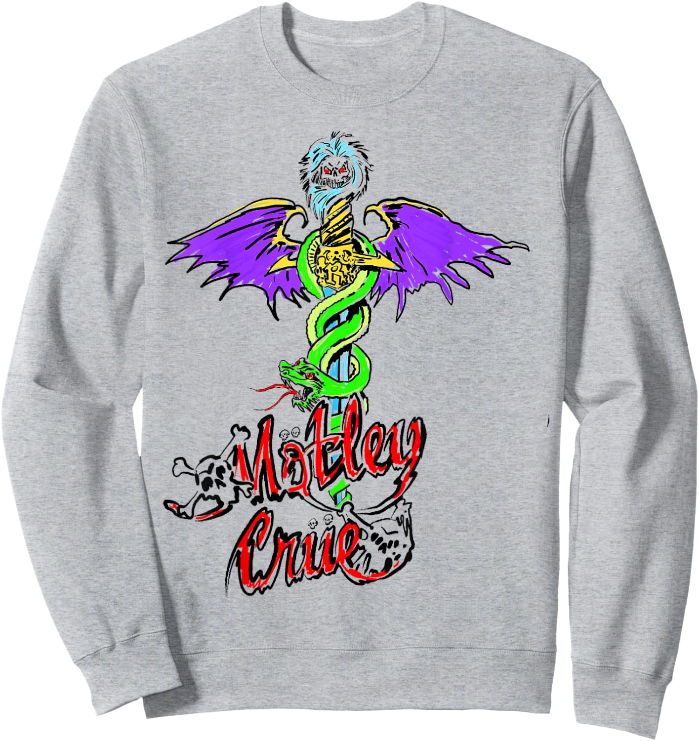 Mötley Crüe – Feel Good Doodle Sweatshirt - Sweatshirt | Ash