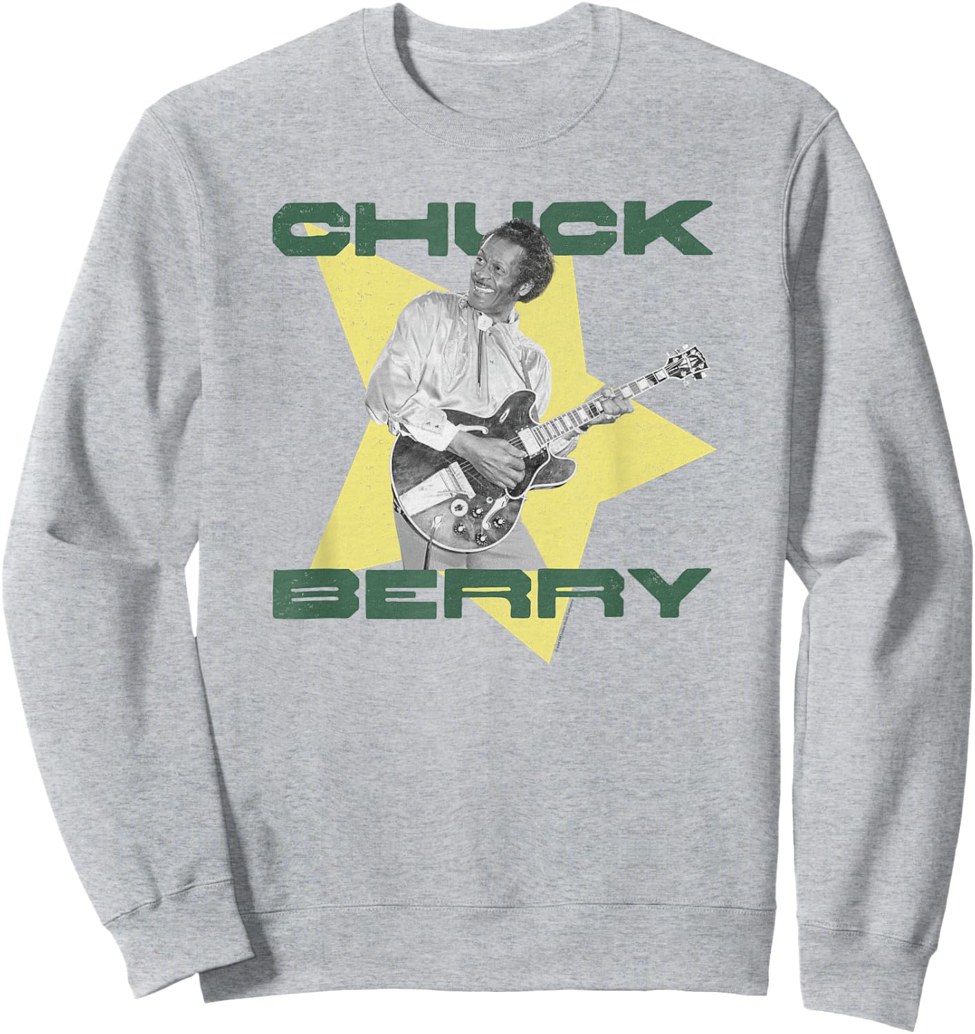 Chuck Berry Reelin' & Rockin' Star Photo Sweatshirt - Sweatshirt | Ash