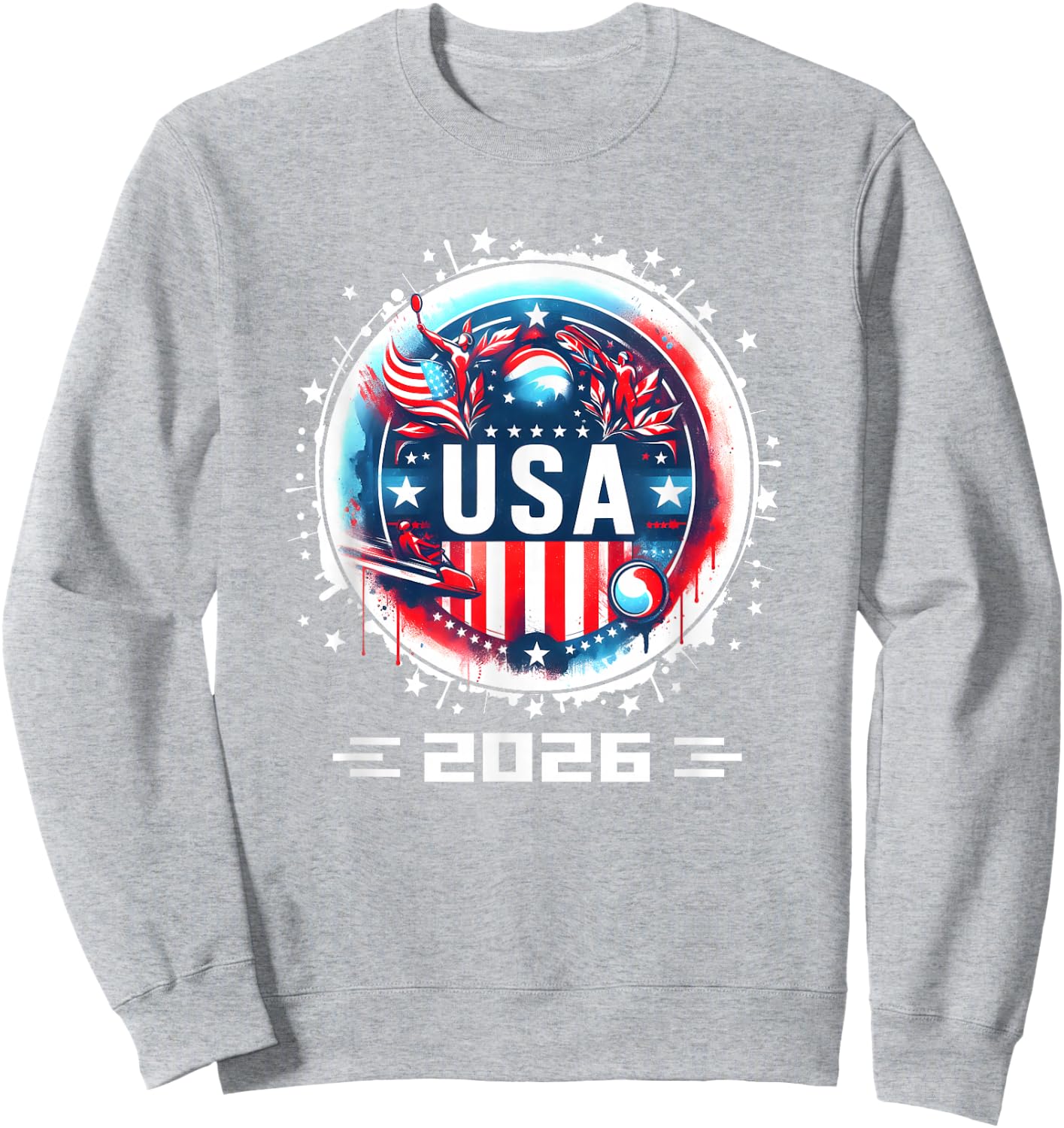 American Flag USA Player 2026 Boys Kids Men Women USA 2026 Sweatshirt - Sweatshirt | Ash