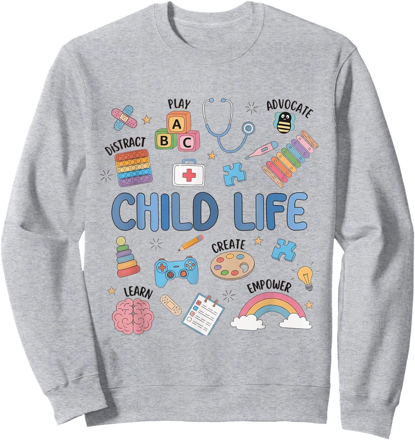 Child Life Specialist Cute CLS CCLS Child Life Intern Sweatshirt - Sweatshirt | Ash