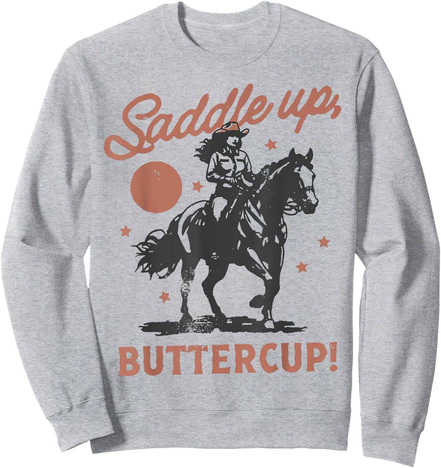 Saddle Up Buttercup Boho Cowboy Vintage Sweatshirt - Sweatshirt | Ash