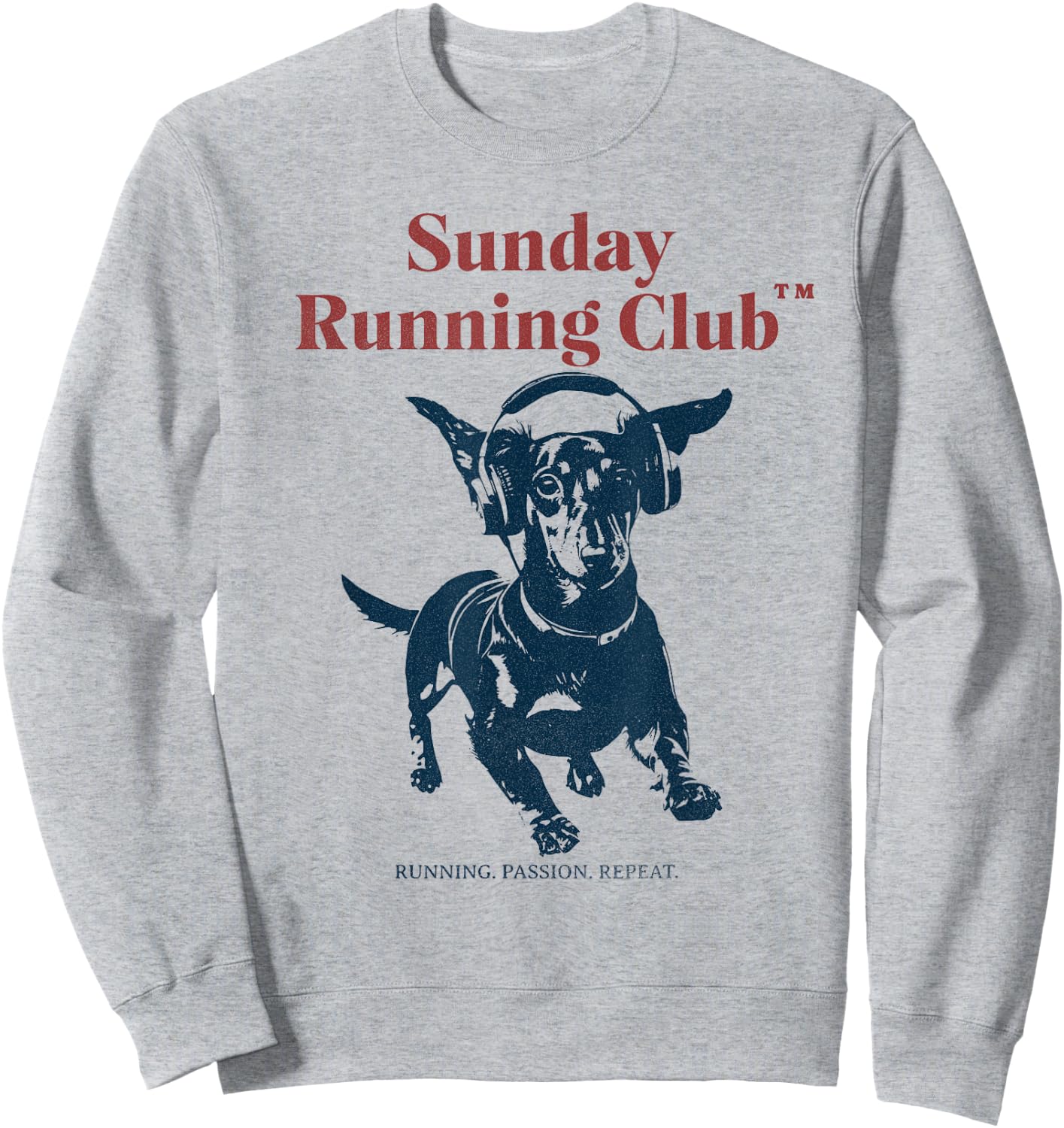 Sunday-Running-Club - Racing Weiner Dachshund Sweatshirt - Sweatshirt | Ash