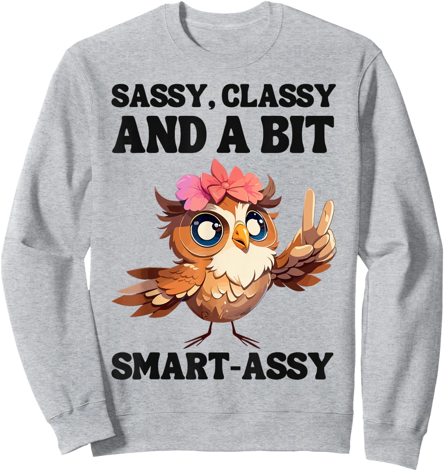 Owl Sassy, classy, and a bit smart-assy Sweatshirt - Sweatshirt | Ash