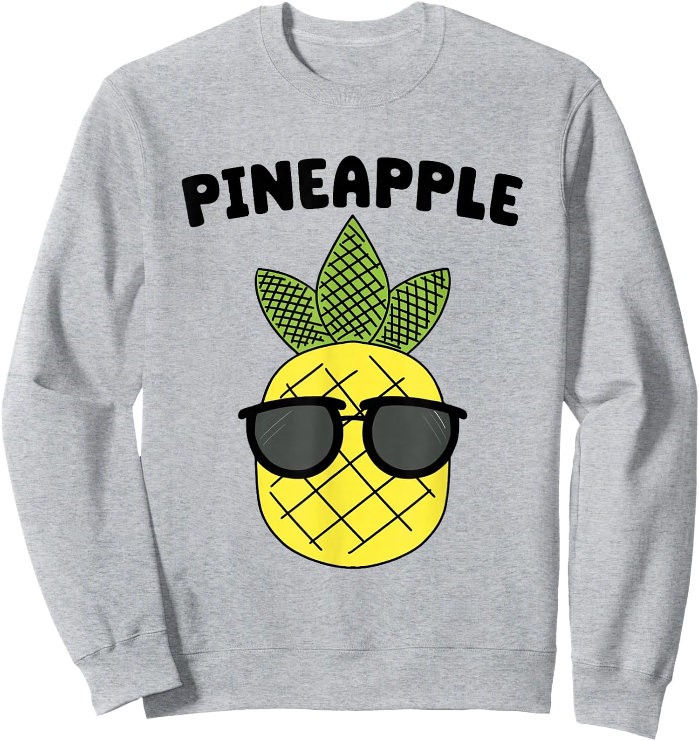 Kids Pineapple Shirt For Boys Or Girls | Cute Pineapple Gift Sweatshirt - Sweatshirt | Ash