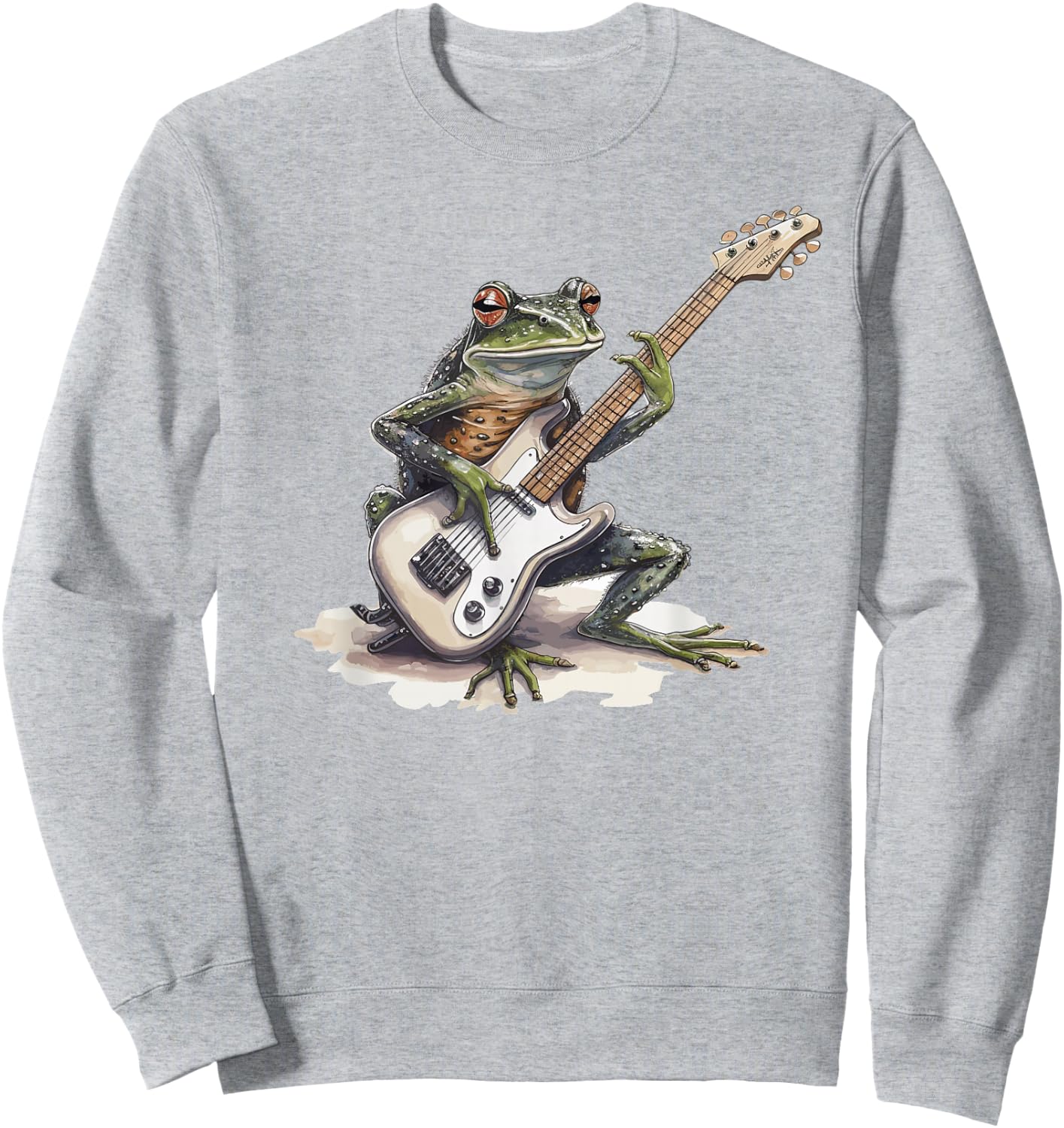 Frog Playing Guitar Sweatshirt - Sweatshirt | Ash