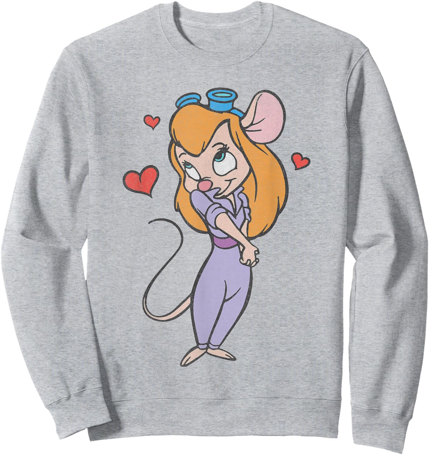 Disney Chip 'n' Dale Rescue Rangers Gadget Hackwrench Love Sweatshirt - Sweatshirt | Ash