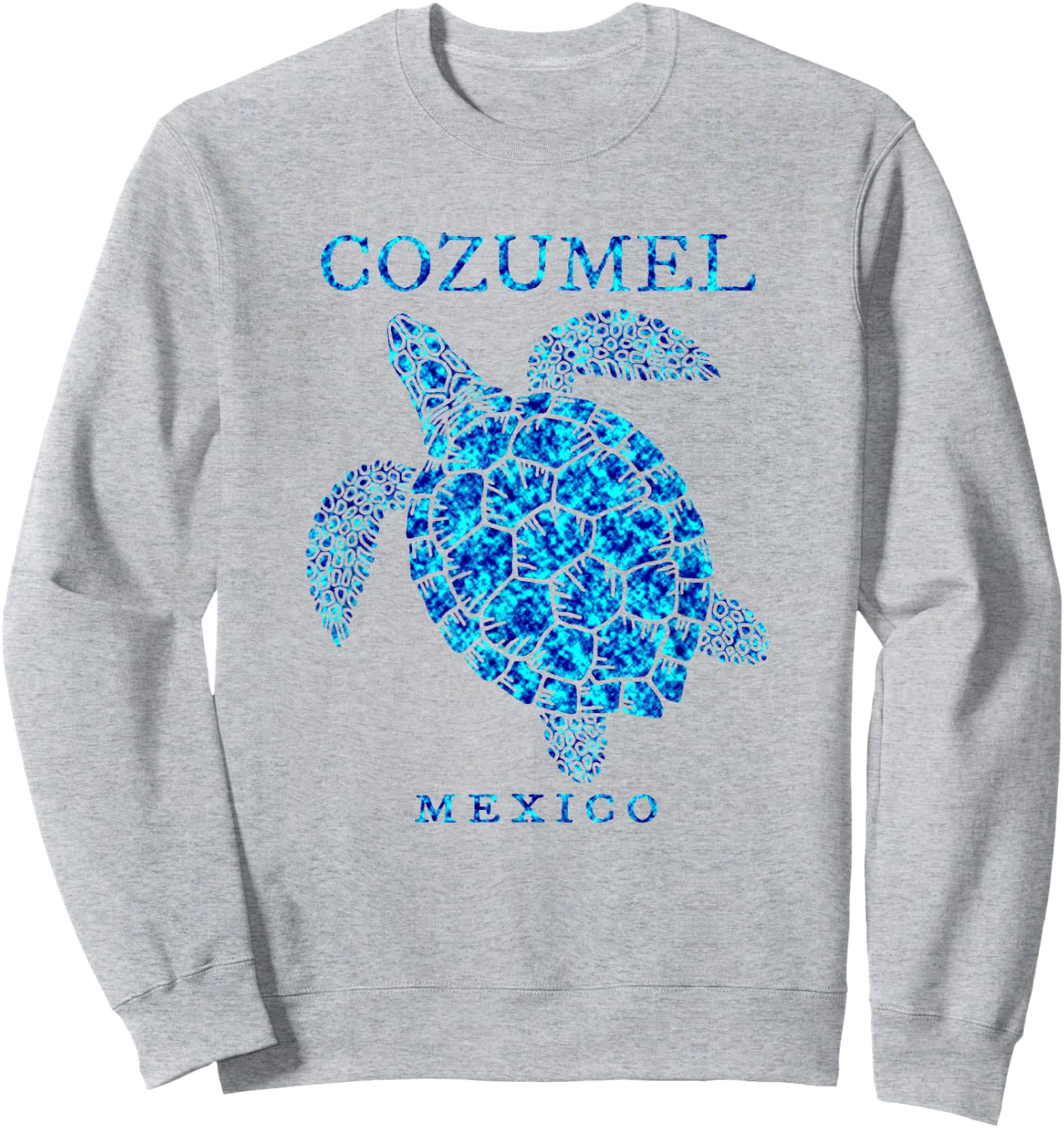 Cozumel Mexico Sea Turtle Boys Girls Souvenir 2024 Vacation Sweatshirt - Sweatshirt | Ash