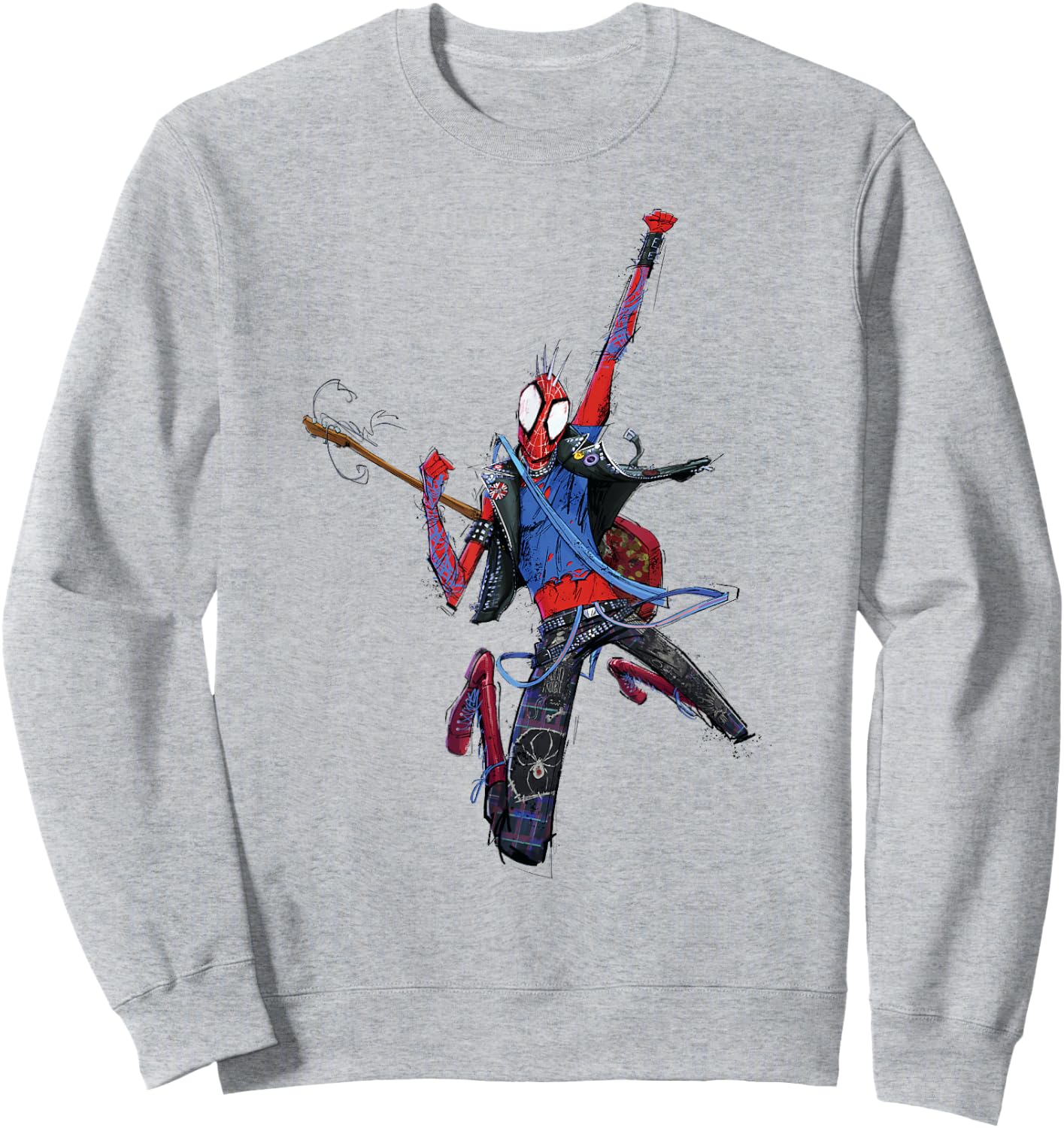 Marvel Spider-Man Across The Spider-Verse Part 1 Punk Spidey Sweatshirt - Sweatshirt | Ash