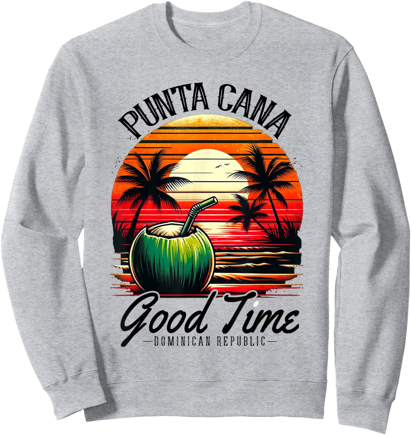 Punta Cana Shirt Family Vacation Dominican Republic Beach Women Girls Kids Sweatshirt - Sweatshirt | Ash