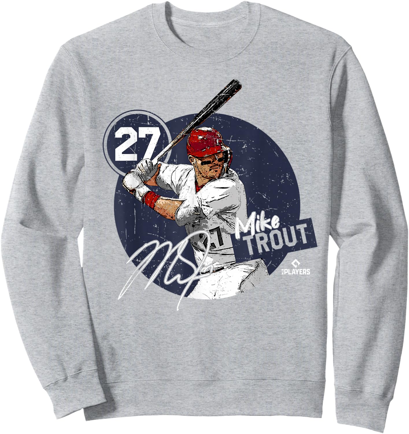 Mike Trout | Los Angeles Baseball MLB Players | MLBTRO4005 Sweatshirt - Sweatshirt | Ash