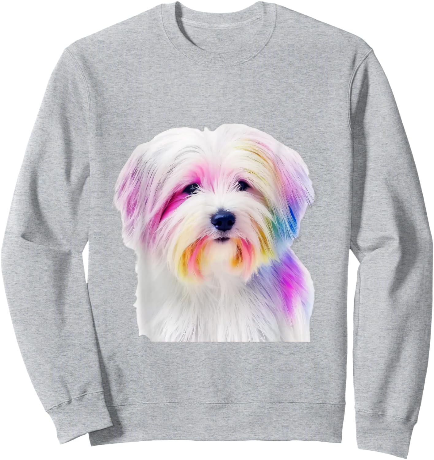 Coton De Tulear Dog Colorful Watercolor Dog Sweatshirt - Sweatshirt | Ash